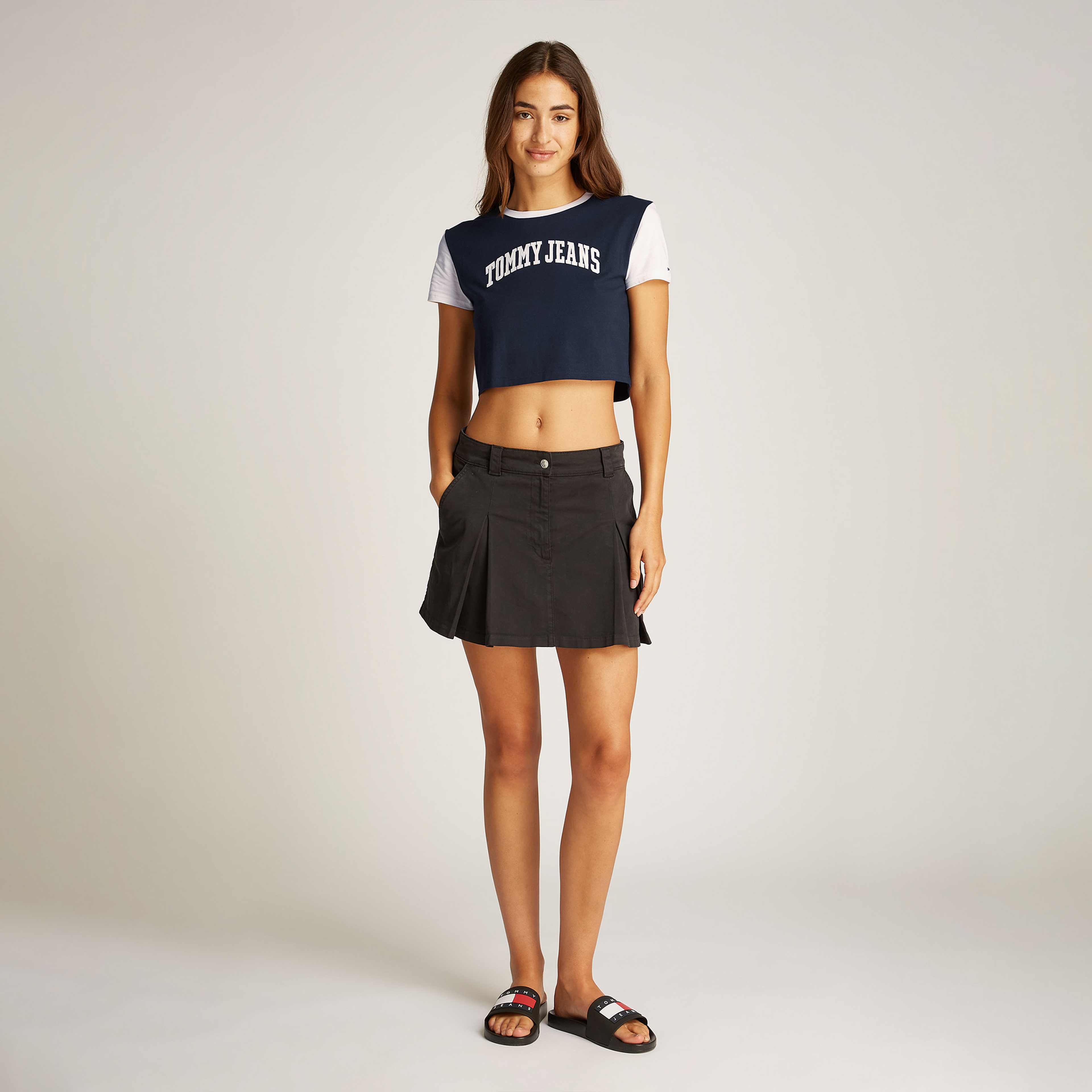 Tommy Jeans Reg Crp Varsity Kadın Lacivert T-Shirt