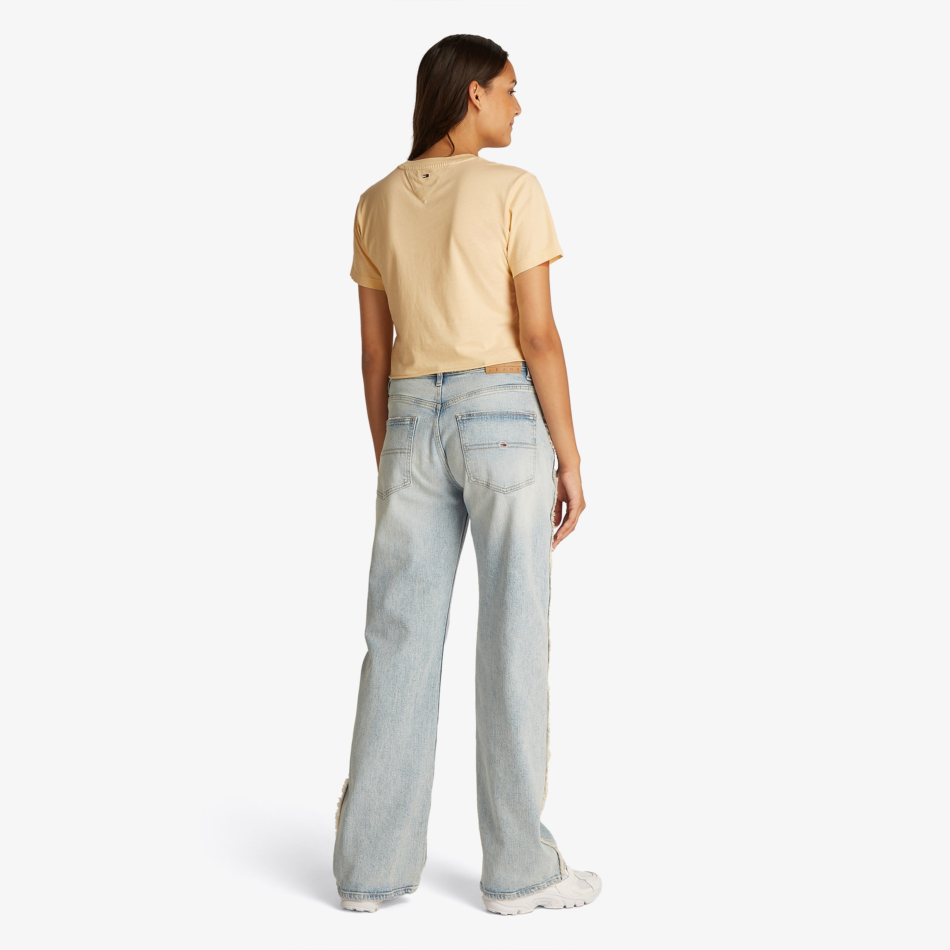 Tommy Jeans Tjcw Varsity Graphic Kadın Sarı T-Shirt