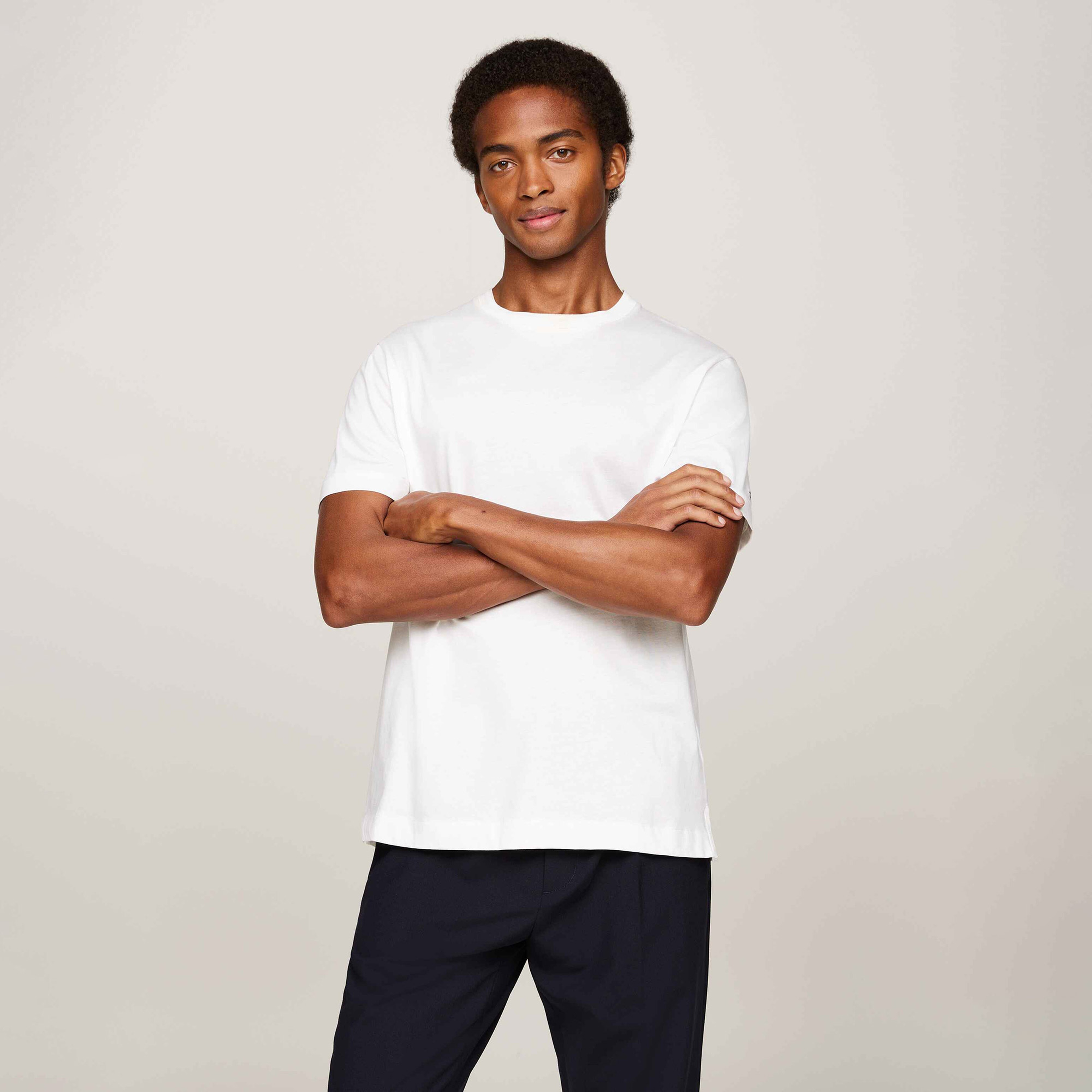 Tommy Hilfiger Erkek Beyaz T-Shirt
