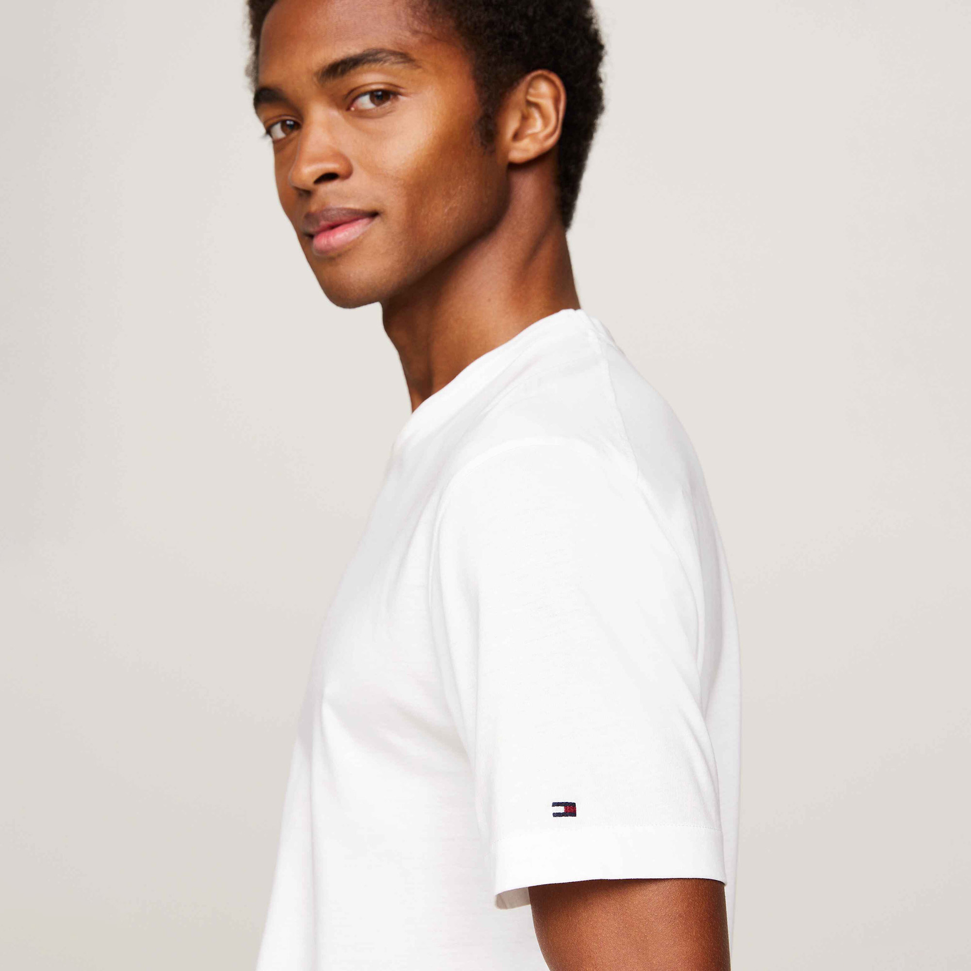Tommy Hilfiger Erkek Beyaz T-Shirt