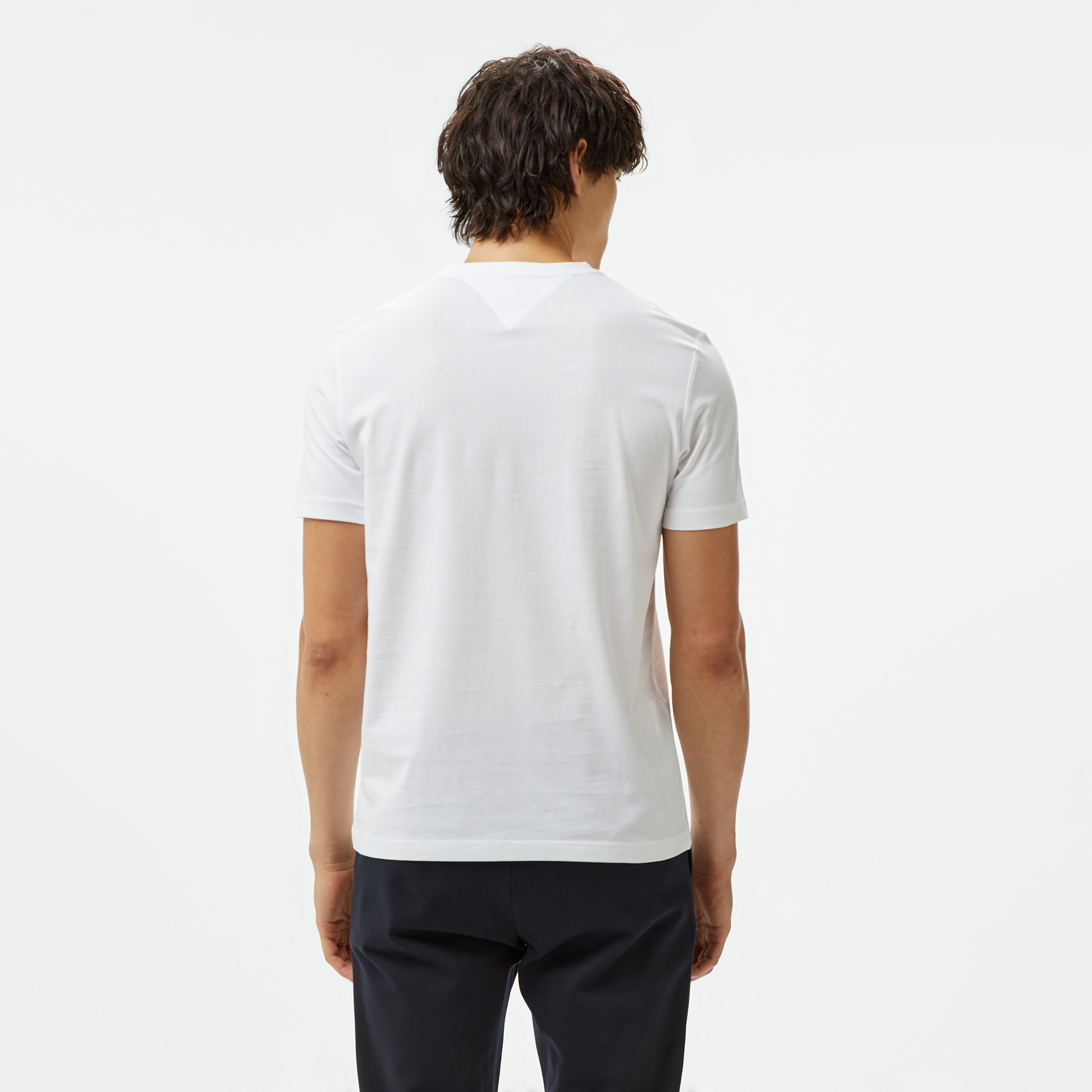 Tommy Hilfiger Hilfiger Stack Erkek Beyaz T-Shirt