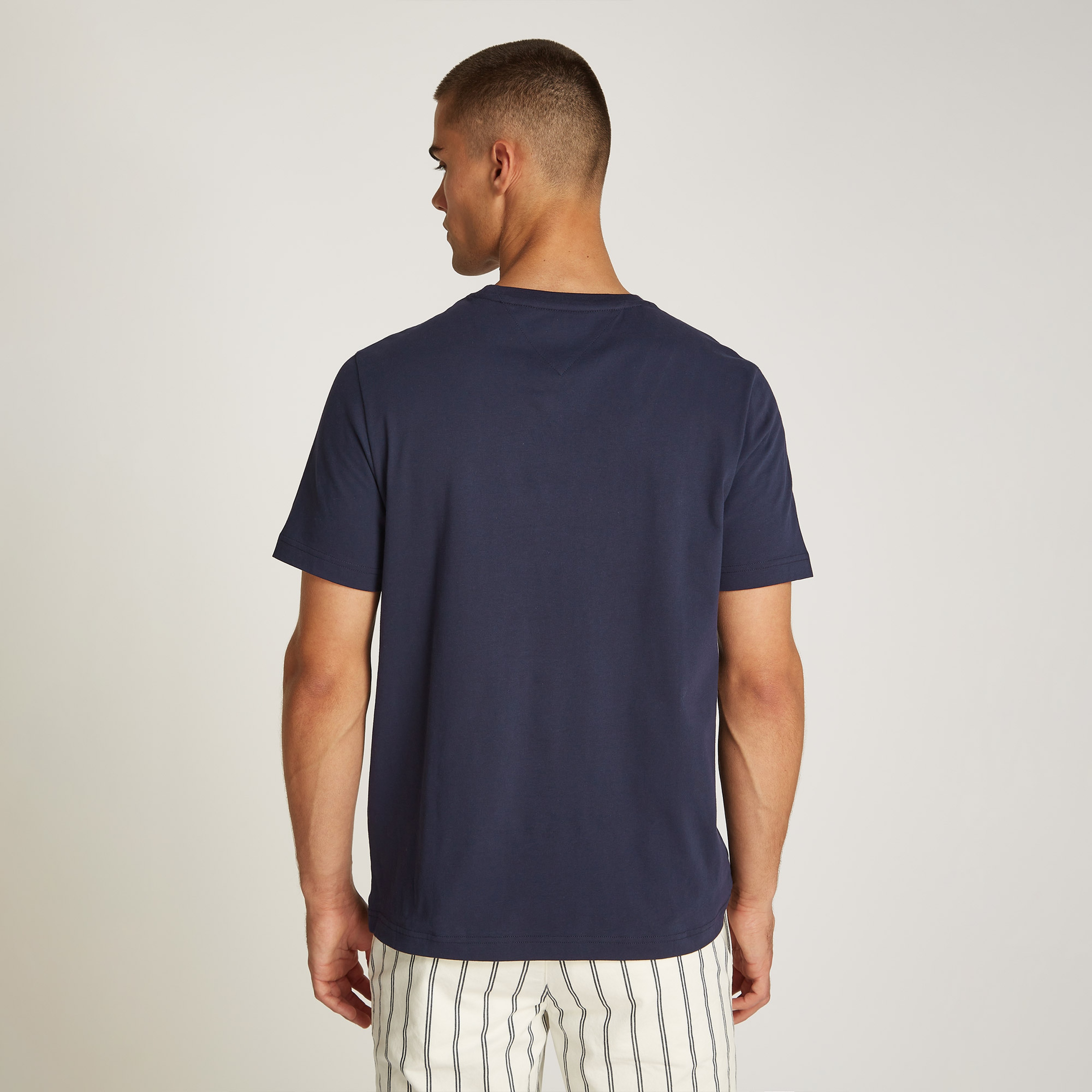 Tommy Hilfiger Essential Reg Fit Solid Erkek Mavi T-Shirt