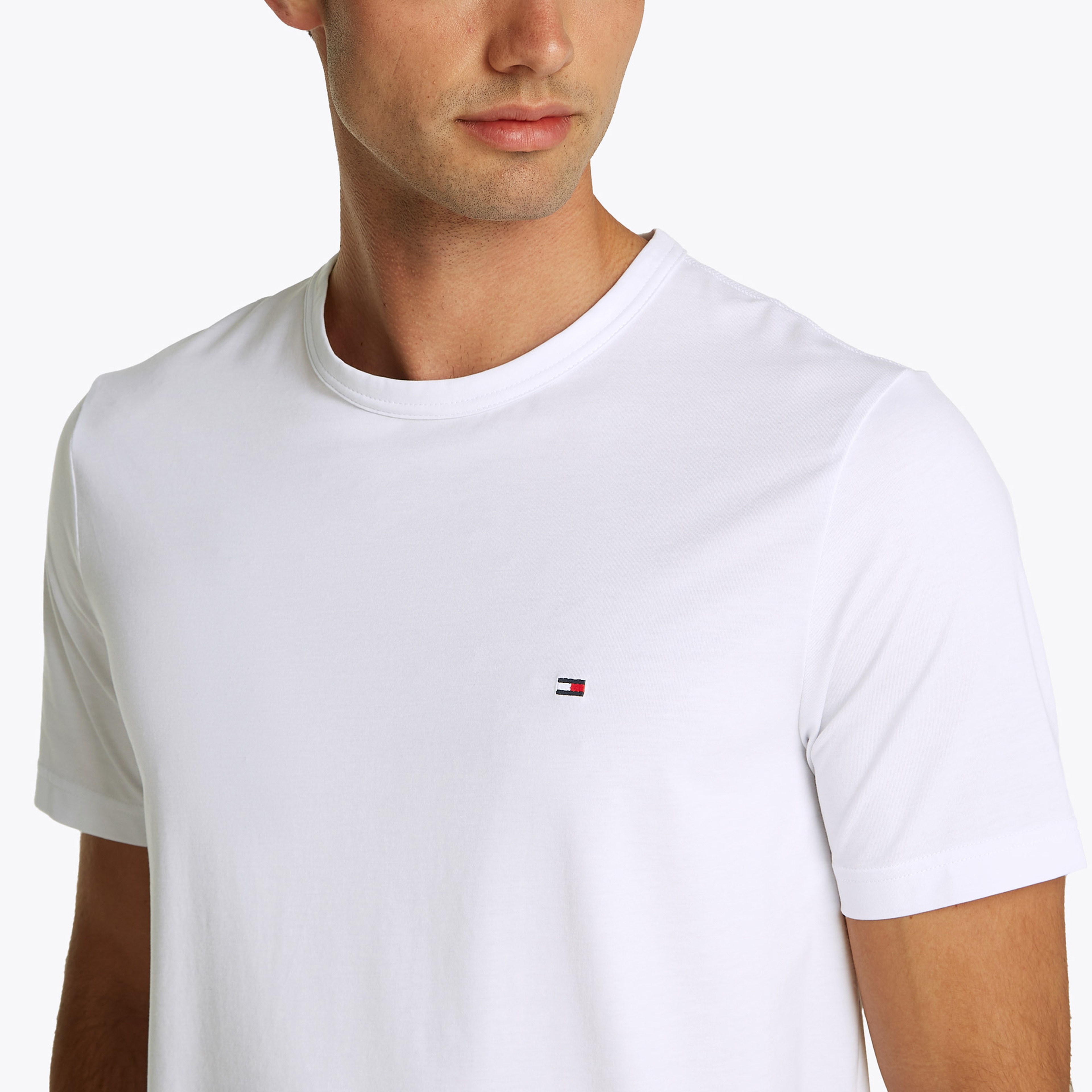 Tommy Hilfiger Erkek Beyaz T-Shirt