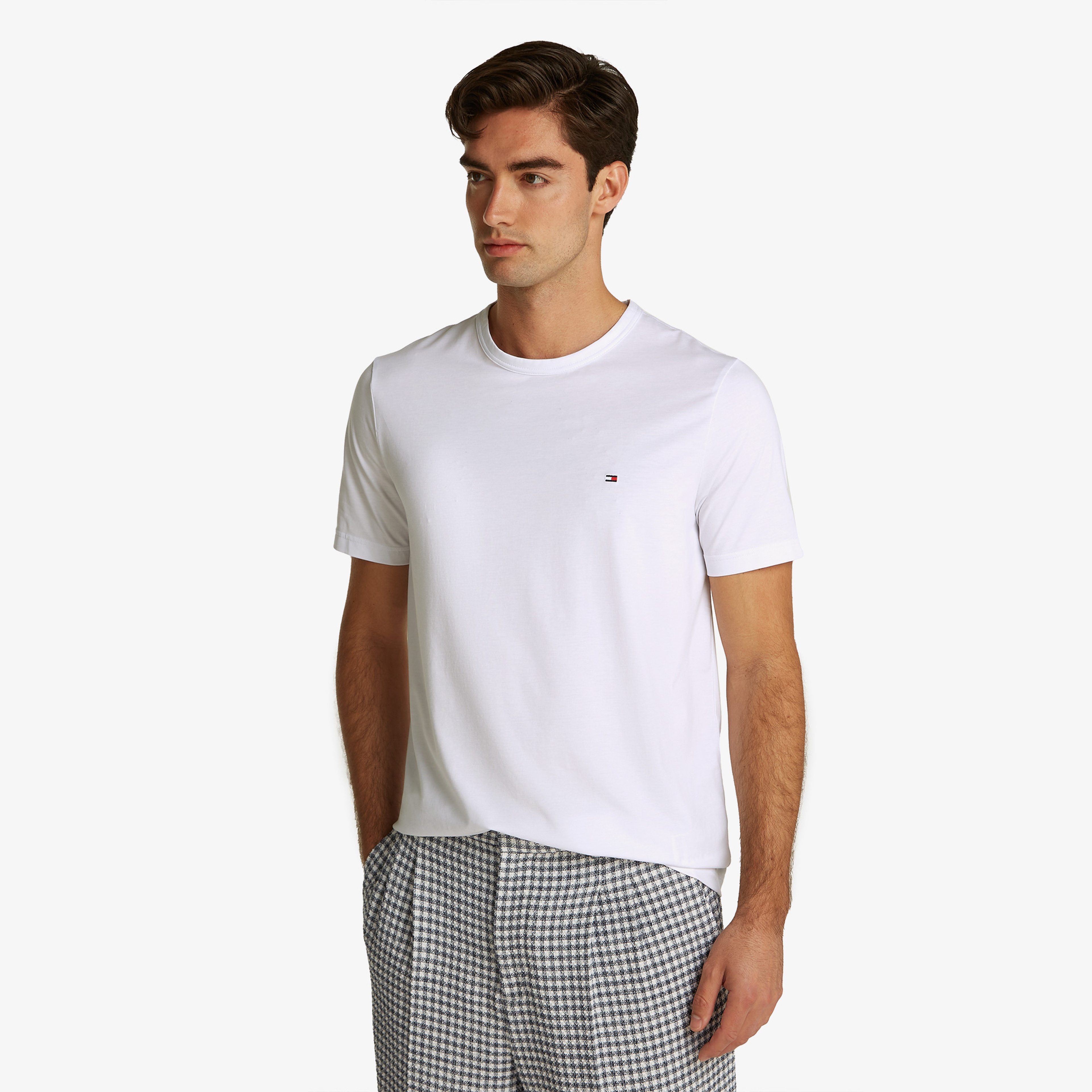 Tommy Hilfiger Erkek Beyaz T-Shirt