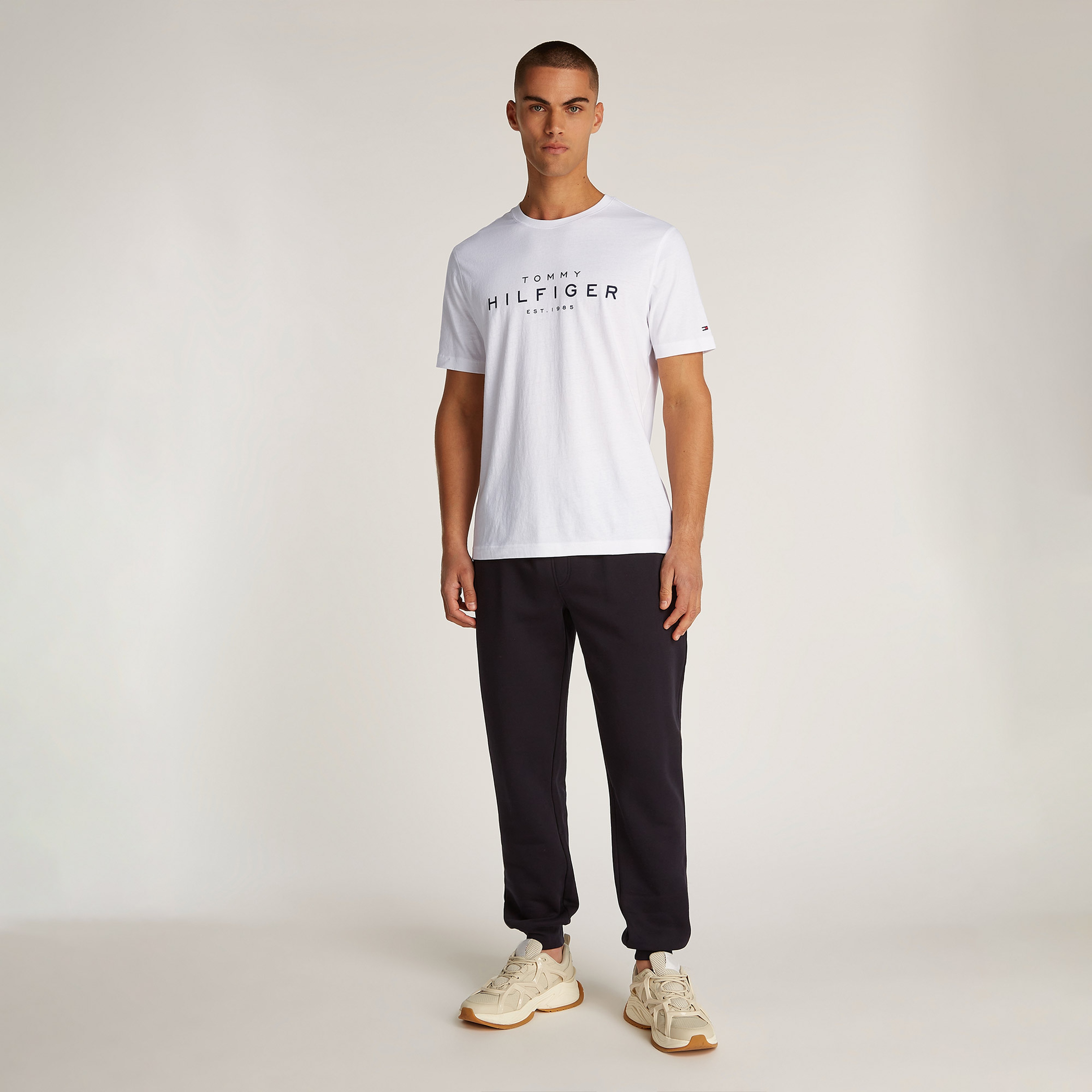 Tommy Hilfiger Big Erkek Beyaz T-Shirt