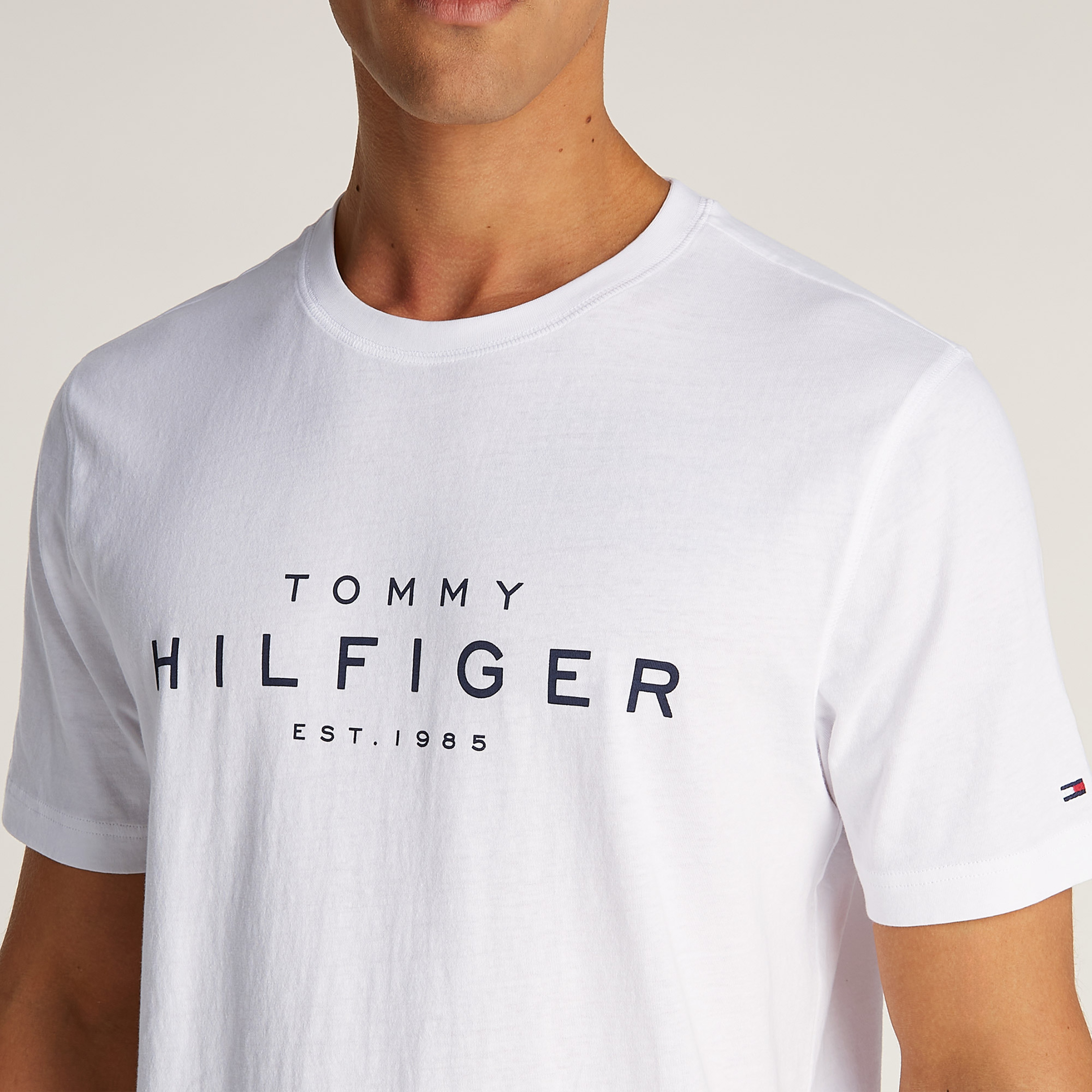 Tommy Hilfiger Big Erkek Beyaz T-Shirt