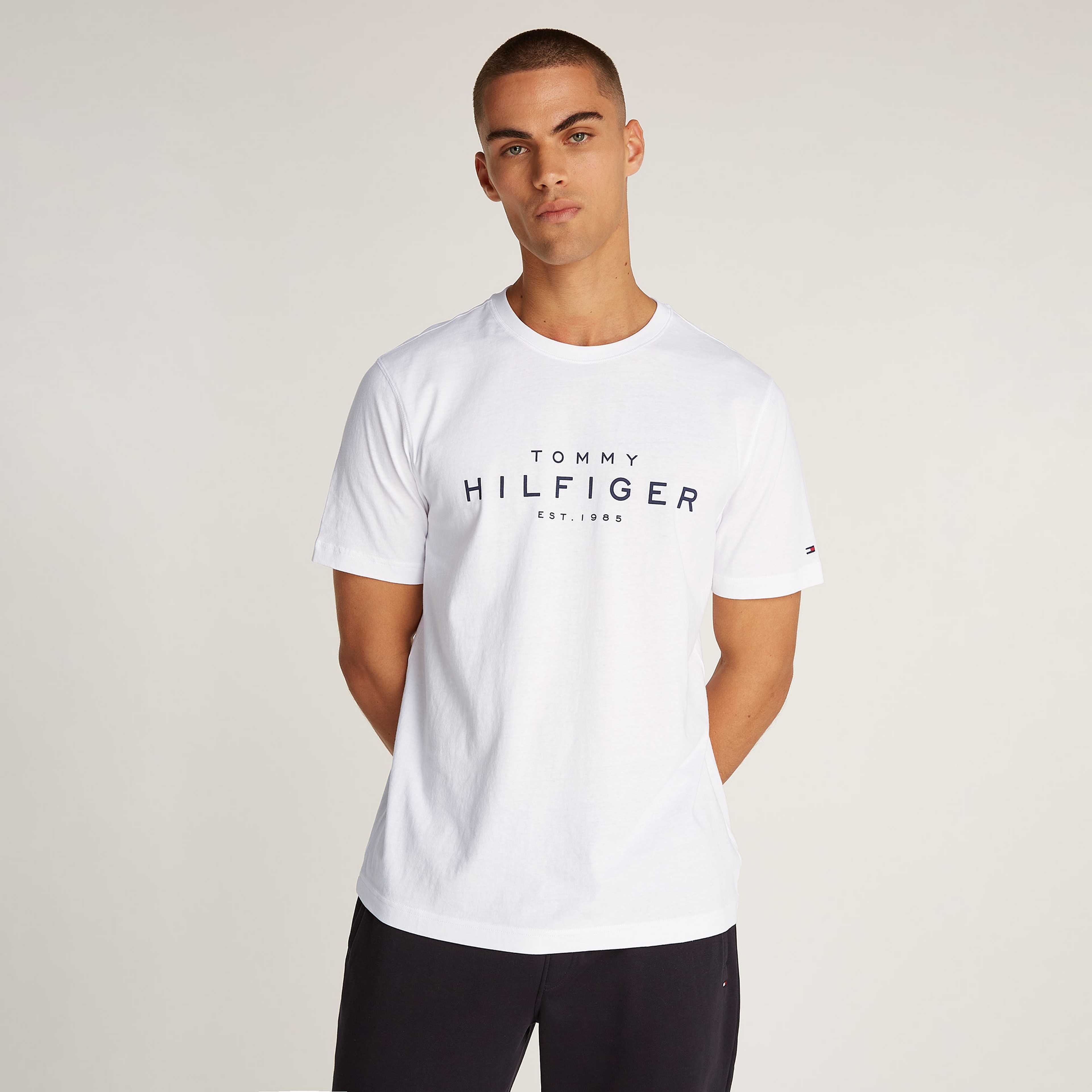 Tommy Hilfiger Big Erkek Beyaz T-Shirt