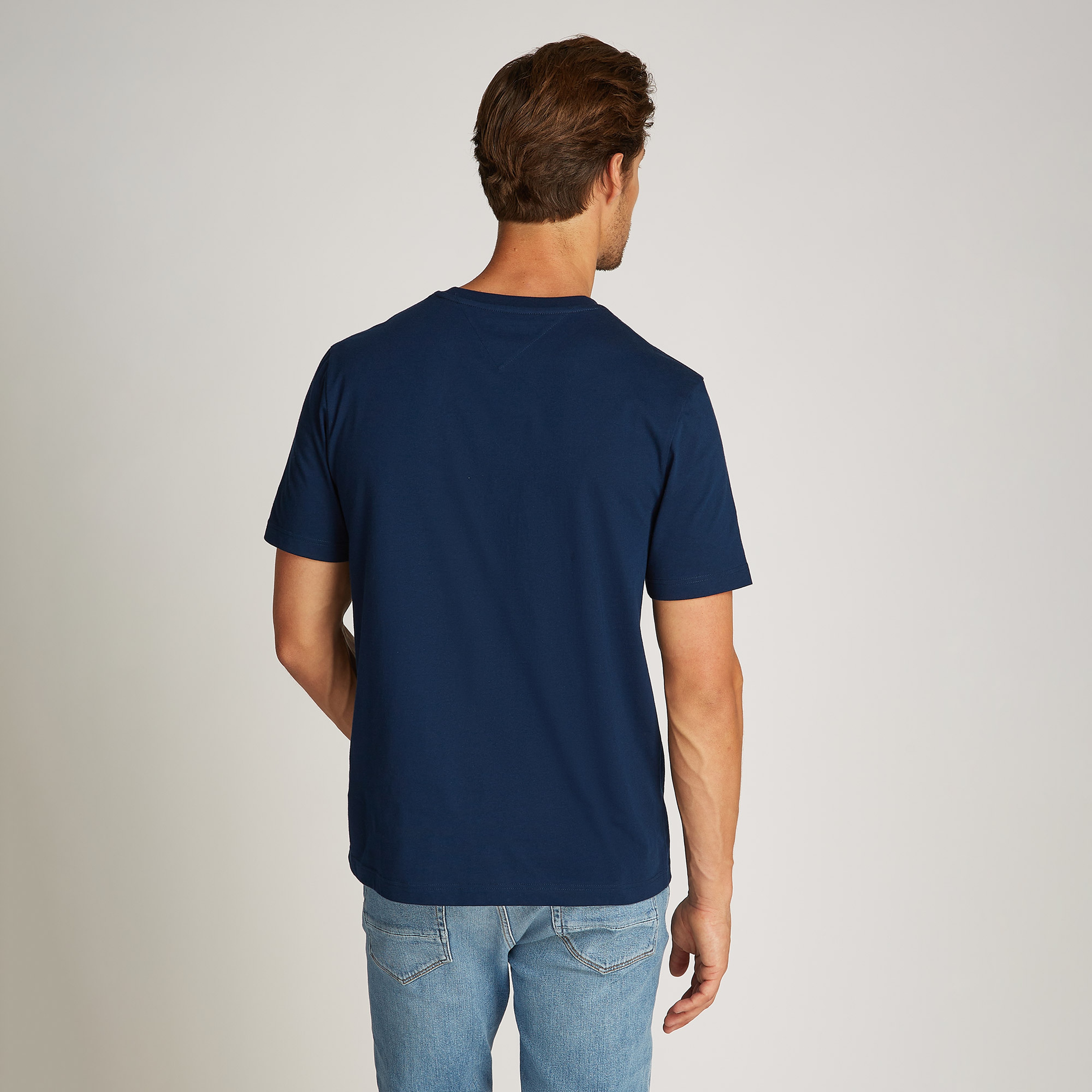 Tommy Hilfiger Monotype Printed Label Erkek Mavi T-Shirt