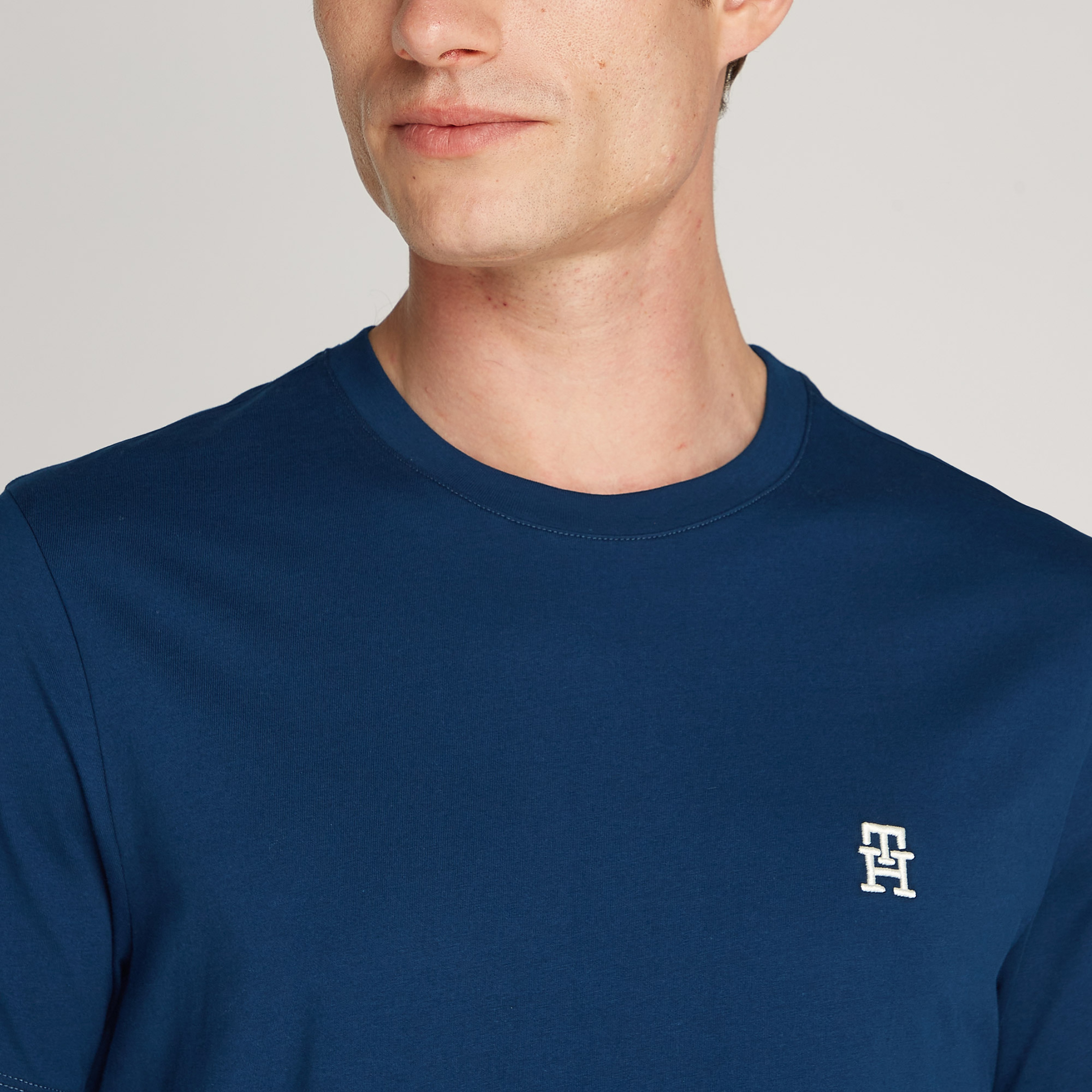 Tommy Hilfiger Monogram Imd Erkek Mavi T-Shirt