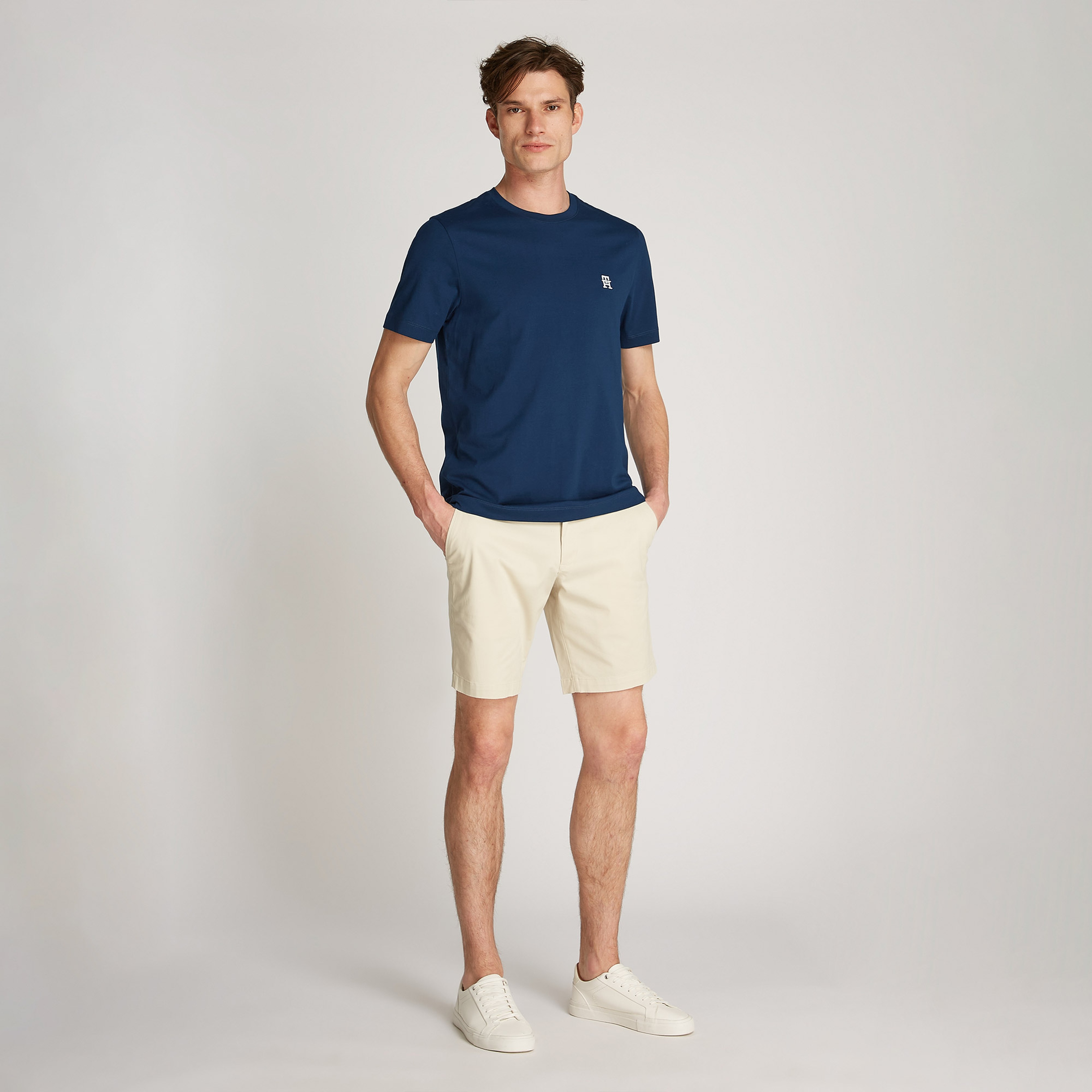 Tommy Hilfiger Monogram Imd Erkek Mavi T-Shirt