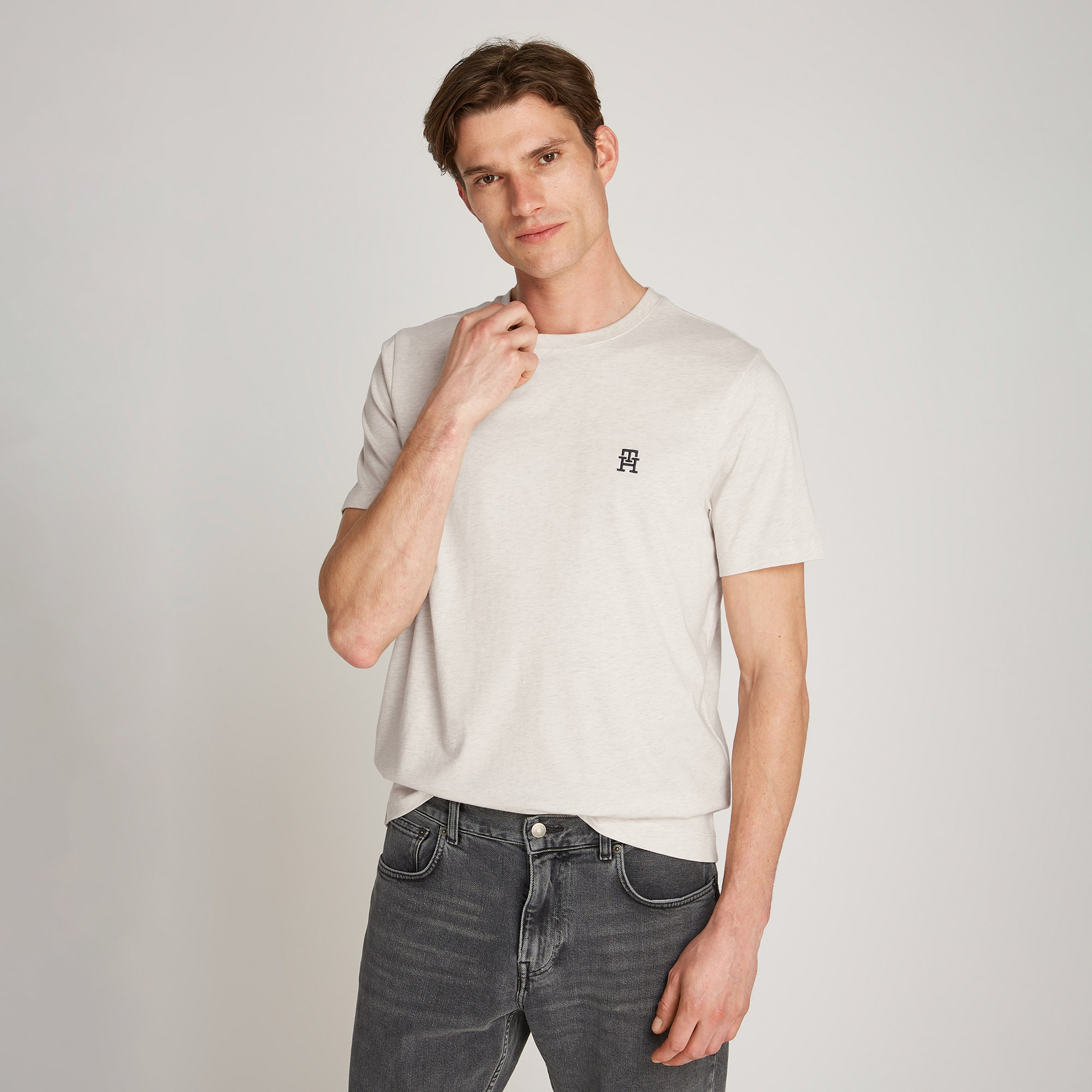 Tommy Hilfiger Monogram Imd Erkek Kahverengi T-Shirt