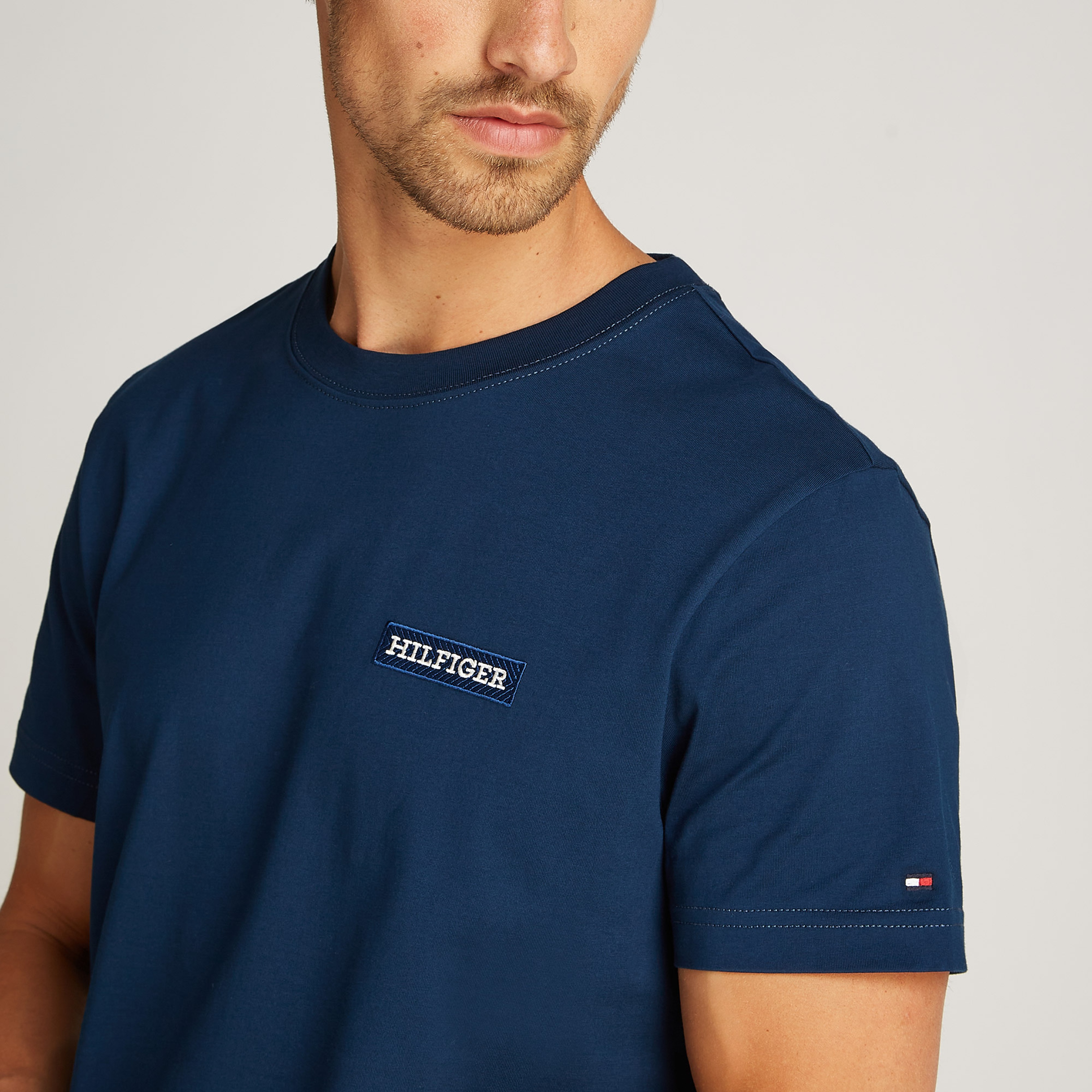 Tommy Hilfiger Erkek Mavi T-Shirt