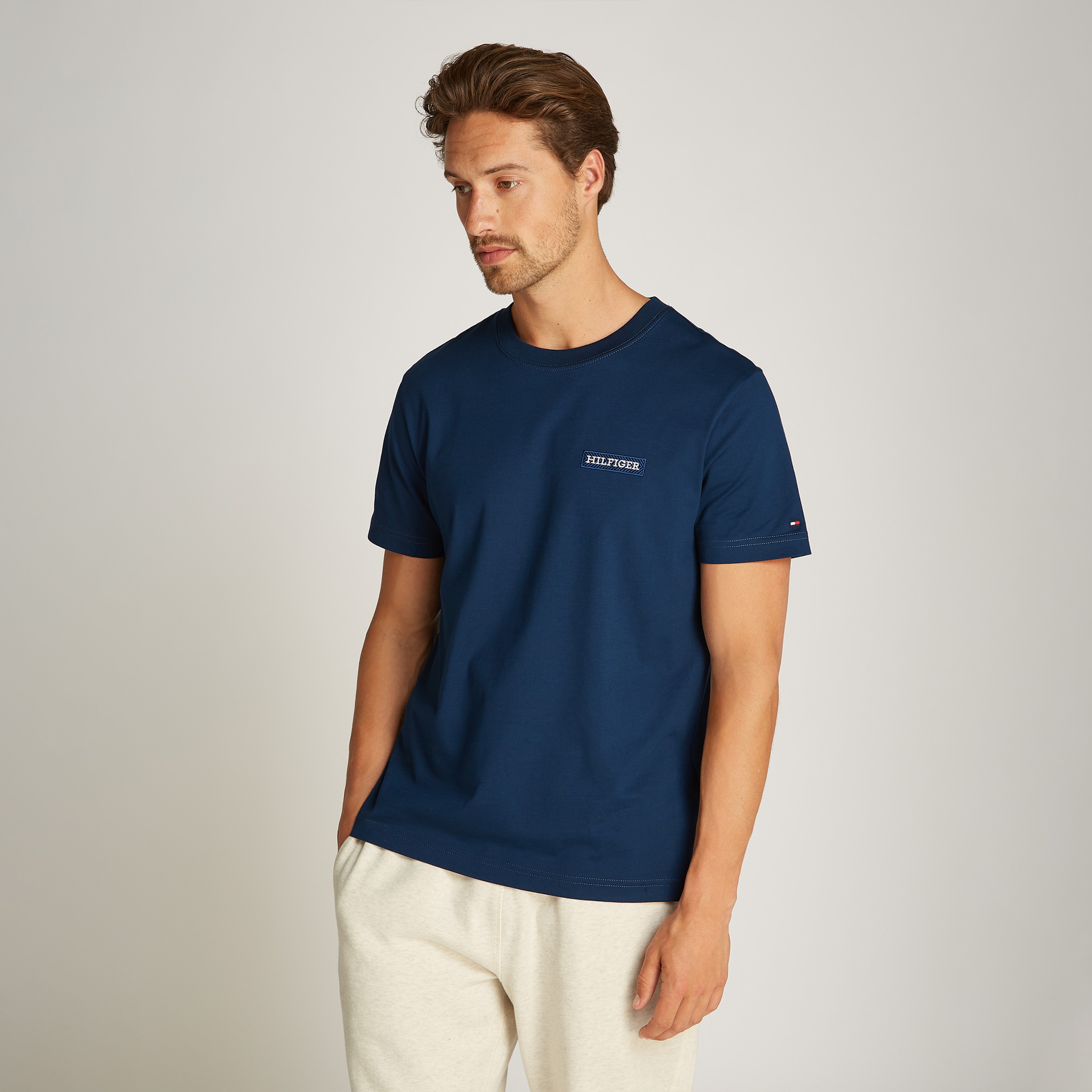 Tommy Hilfiger Erkek Mavi T-Shirt