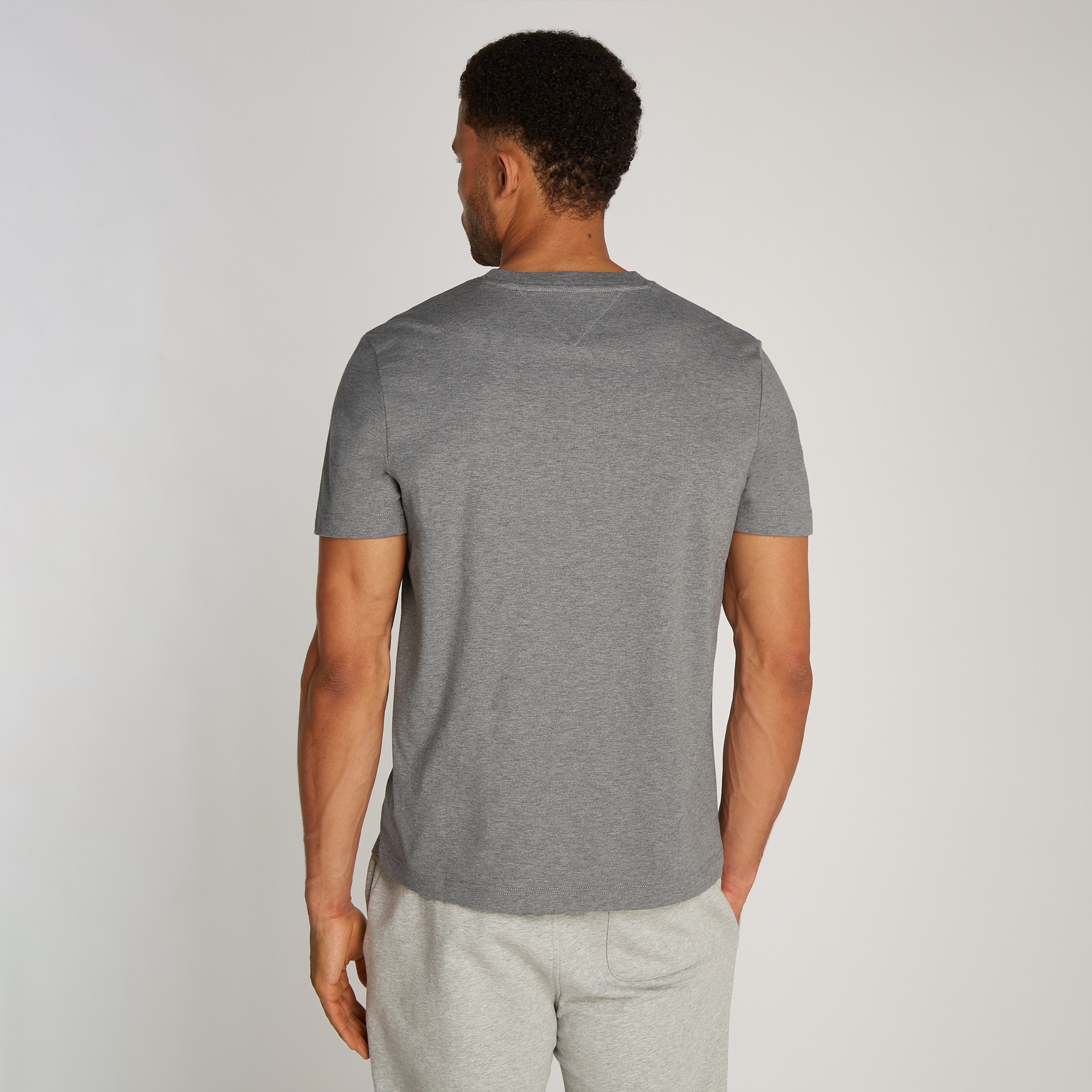 Tommy Hilfiger Erkek Gri T-Shirt