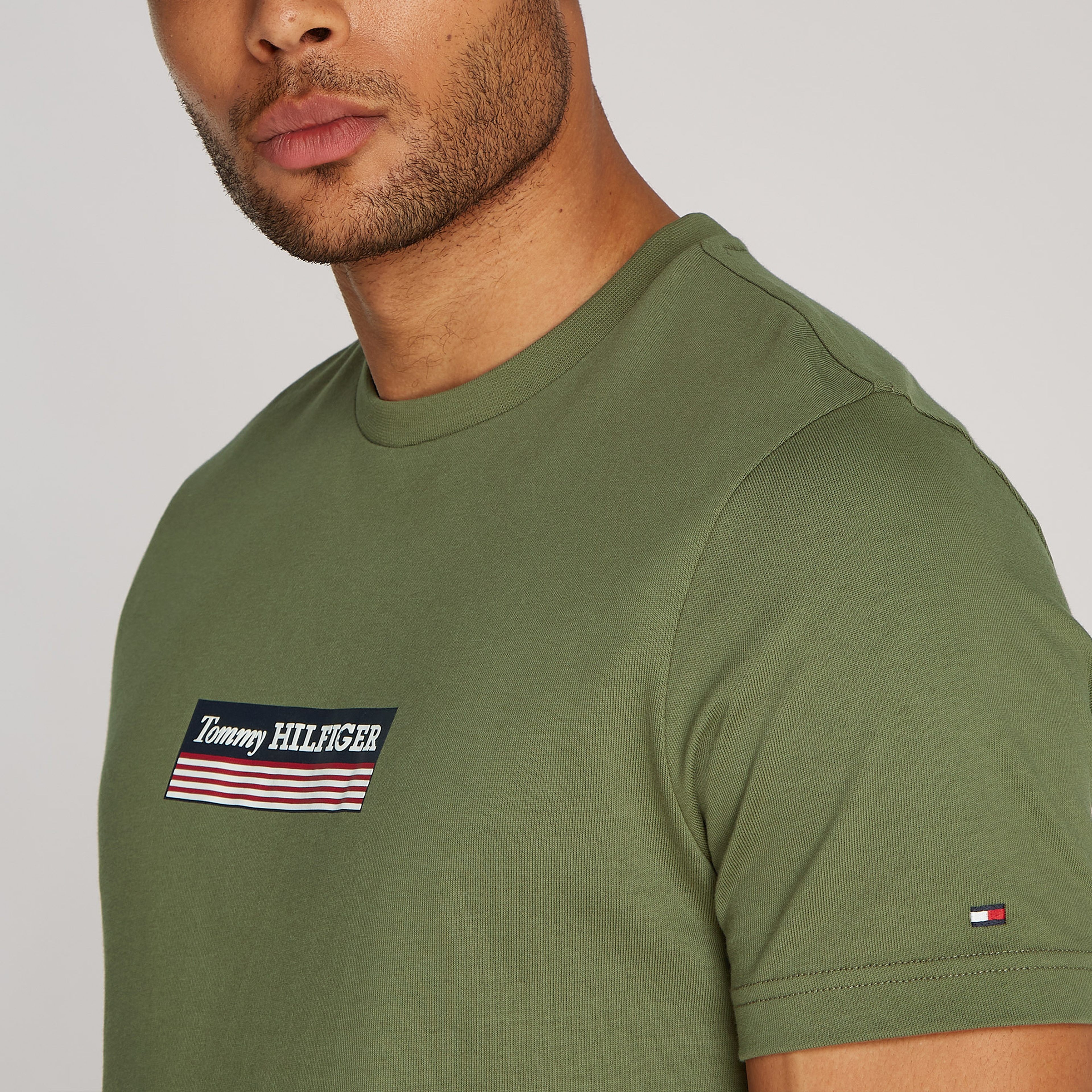 Tommy Hilfiger Box Erkek Yeşil T-Shirt