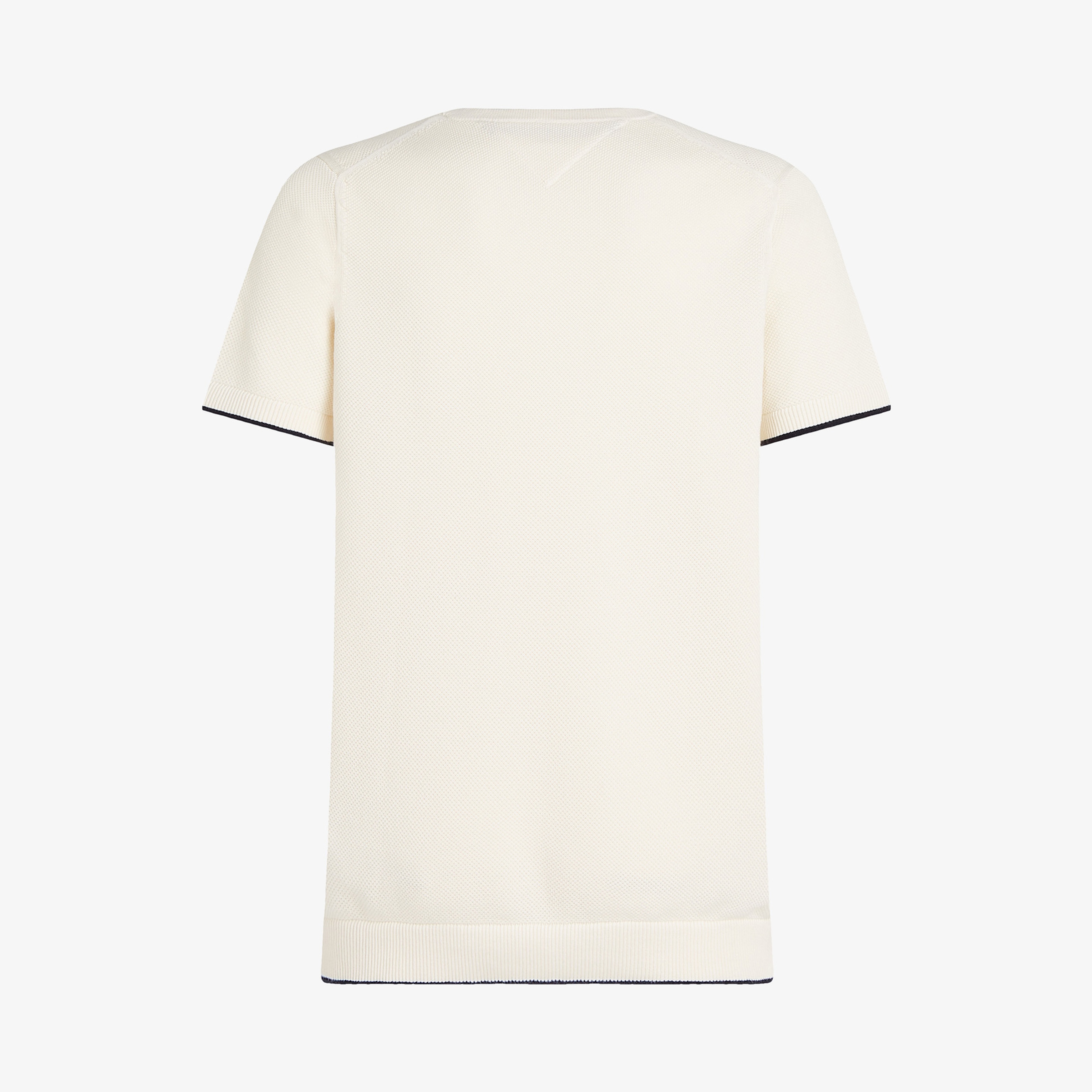 Tommy Hilfiger Tipped Structure Knitted Erkek Beyaz T-Shirt