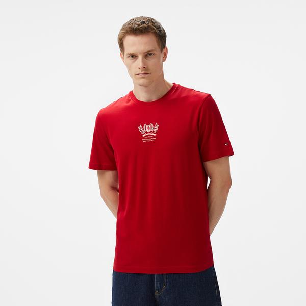 Tommy Hilfiger Crest Embro Erkek Kırmızı T-Shirt
