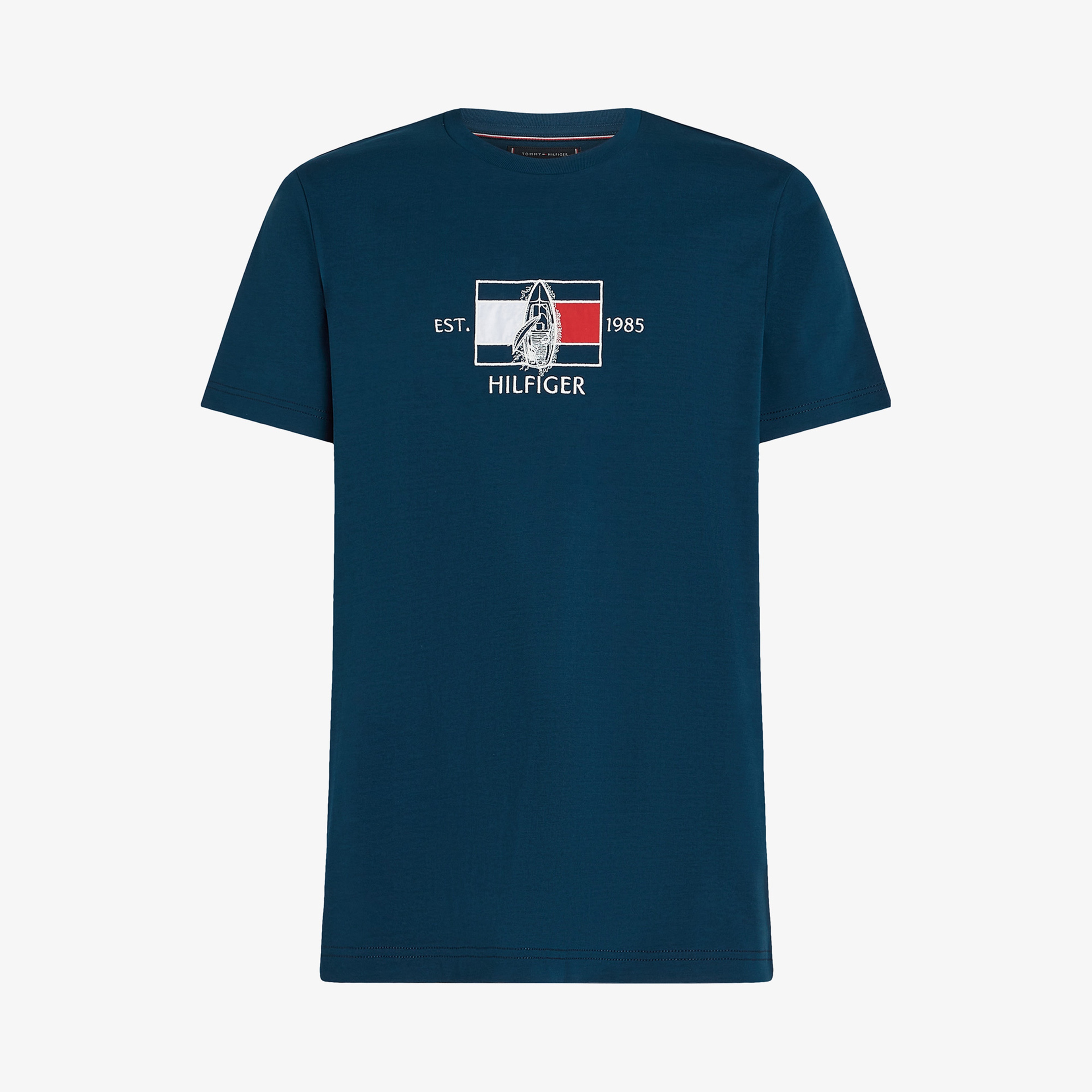Tommy Hilfiger Flag Sailing Erkek Mavi T-Shirt