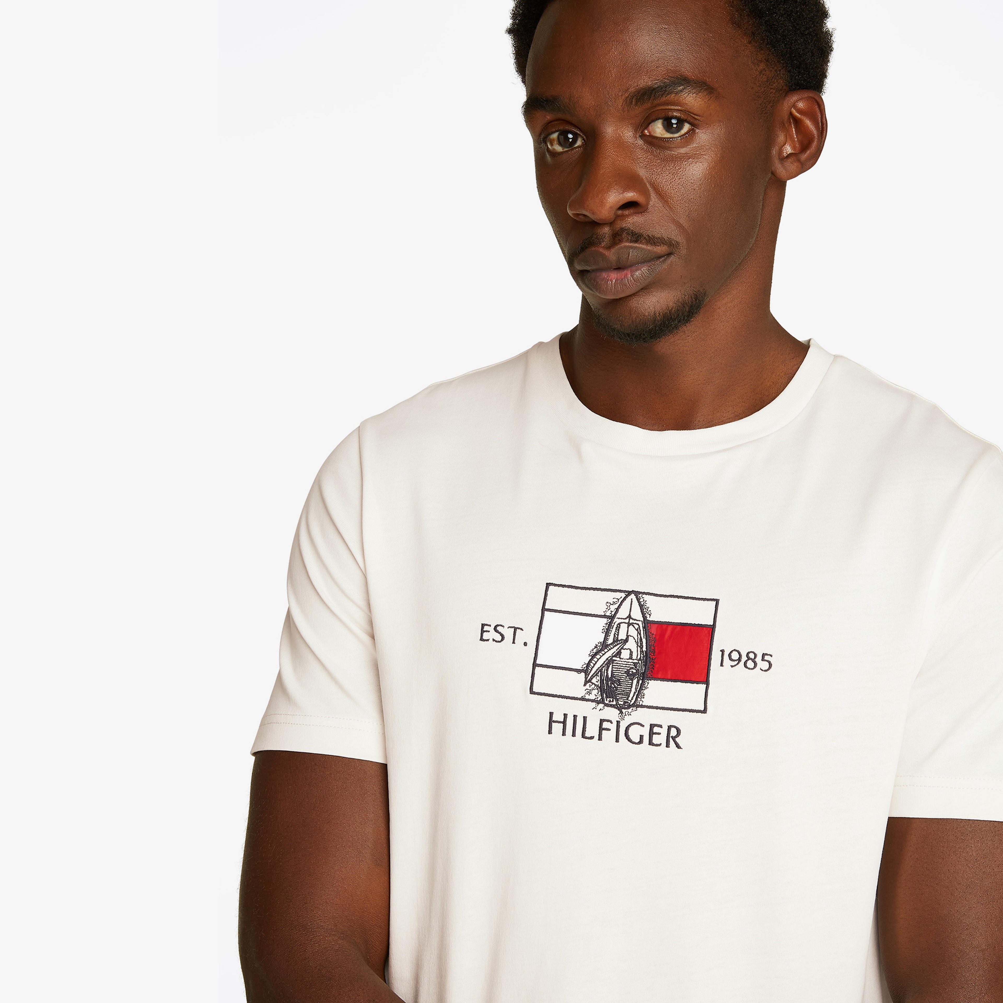 Tommy Hilfiger Flag Sailing Erkek Sarı T-Shirt