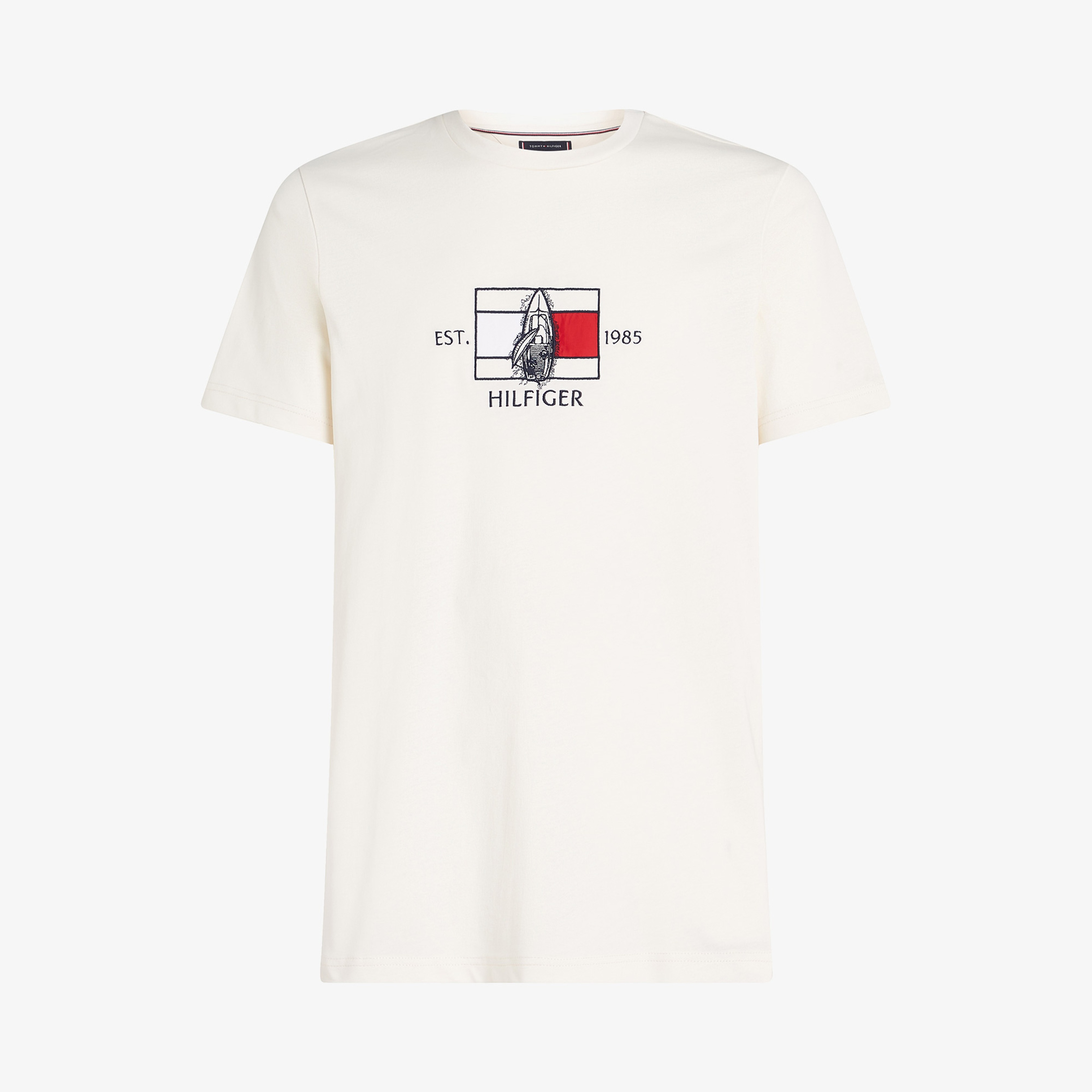 Tommy Hilfiger Flag Sailing Erkek Sarı T-Shirt