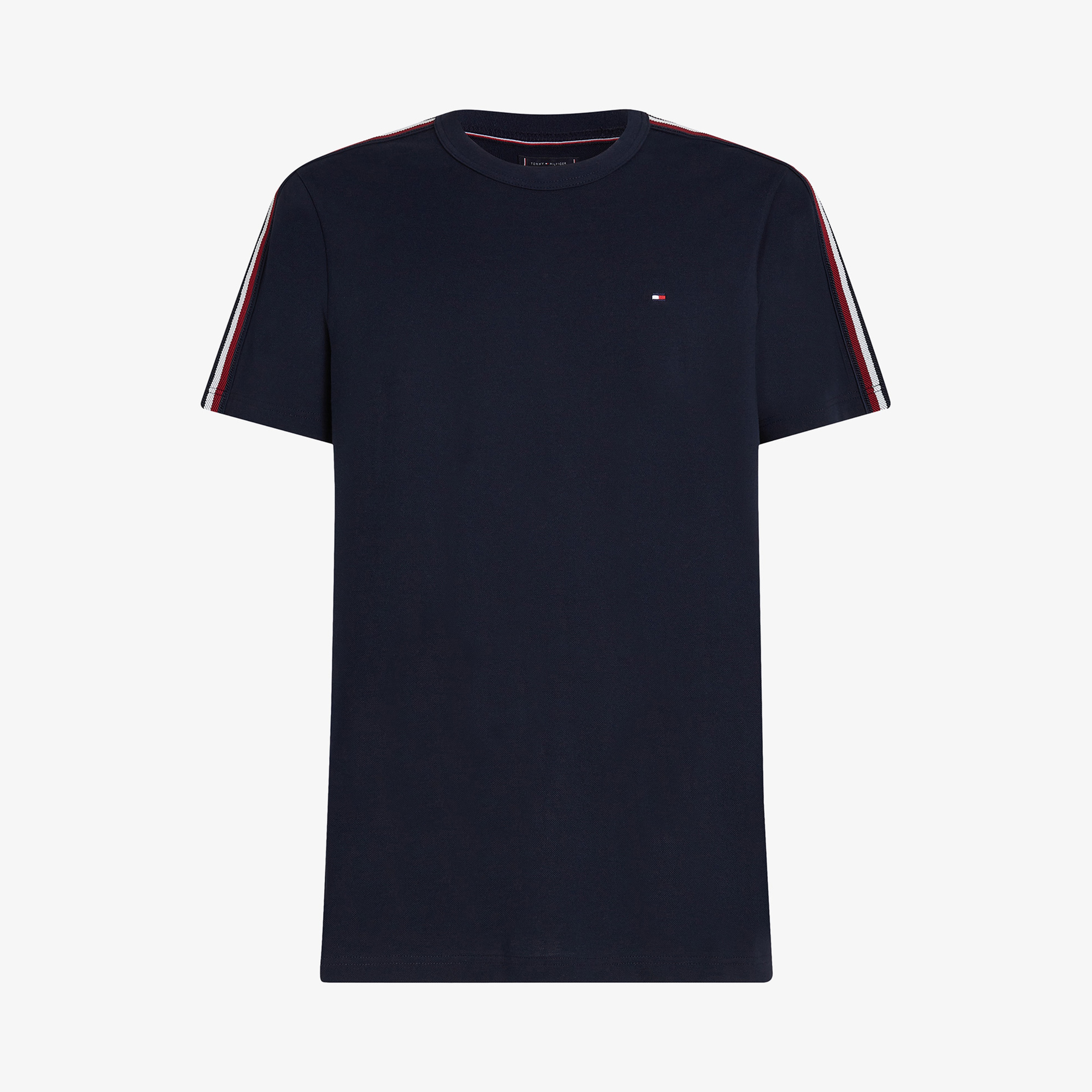 Tommy Hilfiger Global Stripe Tape Erkek Mavi T-Shirt