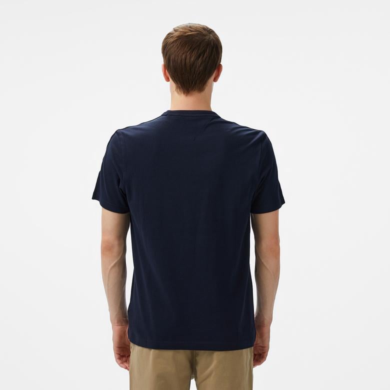 Tommy Hilfiger Global Stripe Tape Erkek Mavi T-Shirt