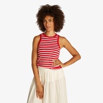 Tommy Hilfiger Slim 5X2 Rib Tank Kadın Kırmızı T-Shirt