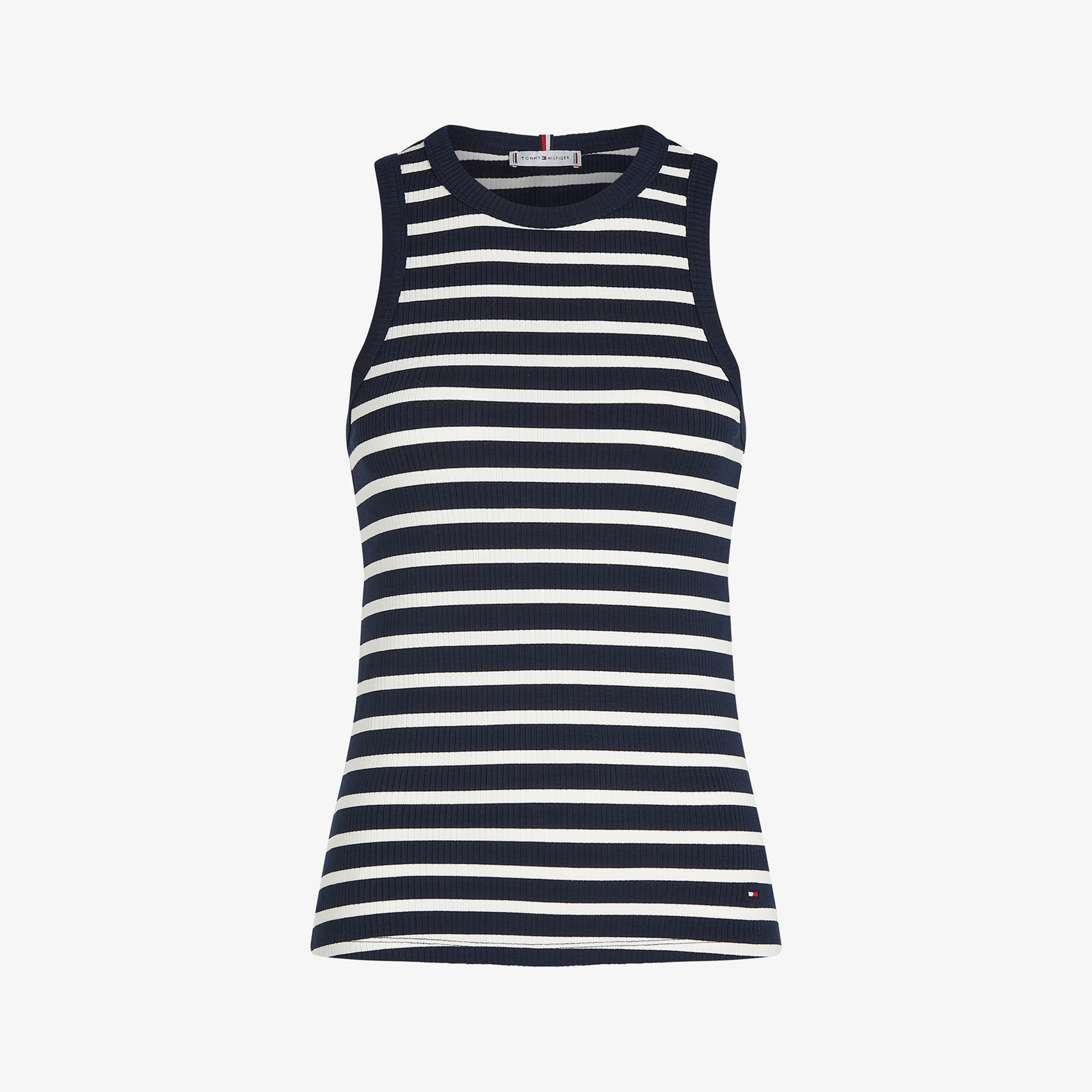 Tommy Hilfiger Slim 5X2 Rib Tank Kadın Mavi T-Shirt
