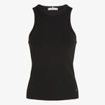 Tommy Hilfiger Slim 5X2 Rib Mid Kadın Siyah T-Shirt