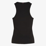 Tommy Hilfiger Slim 5X2 Rib Mid Kadın Siyah T-Shirt