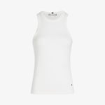 Tommy Hilfiger Slim 5X2 Rib Mid Kadın Beyaz T-Shirt
