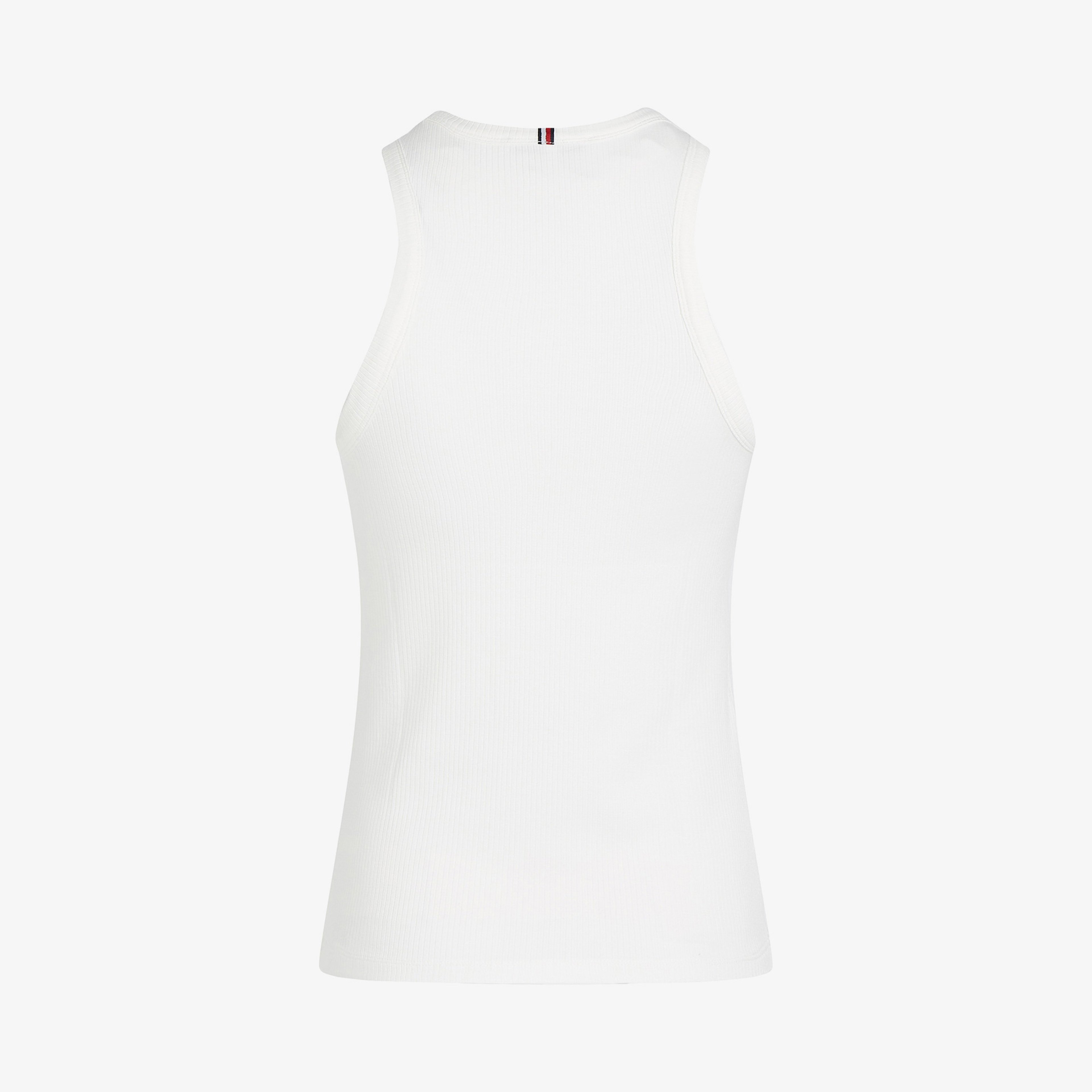 Tommy Hilfiger Slim 5X2 Rib Tank Kadın Beyaz T-Shirt