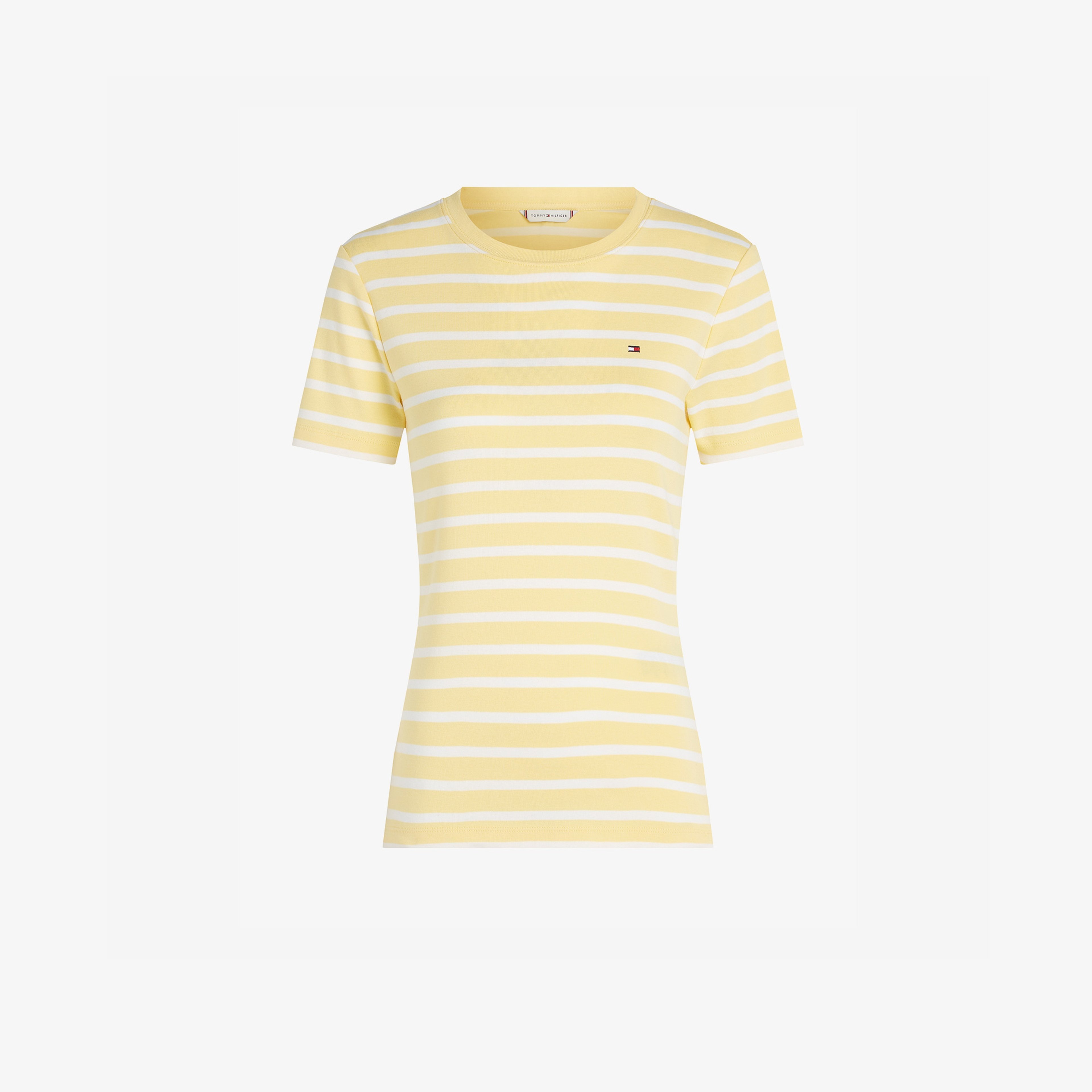 Tommy Hilfiger Slim Cody C-Nk Kadın Sarı T-Shirt