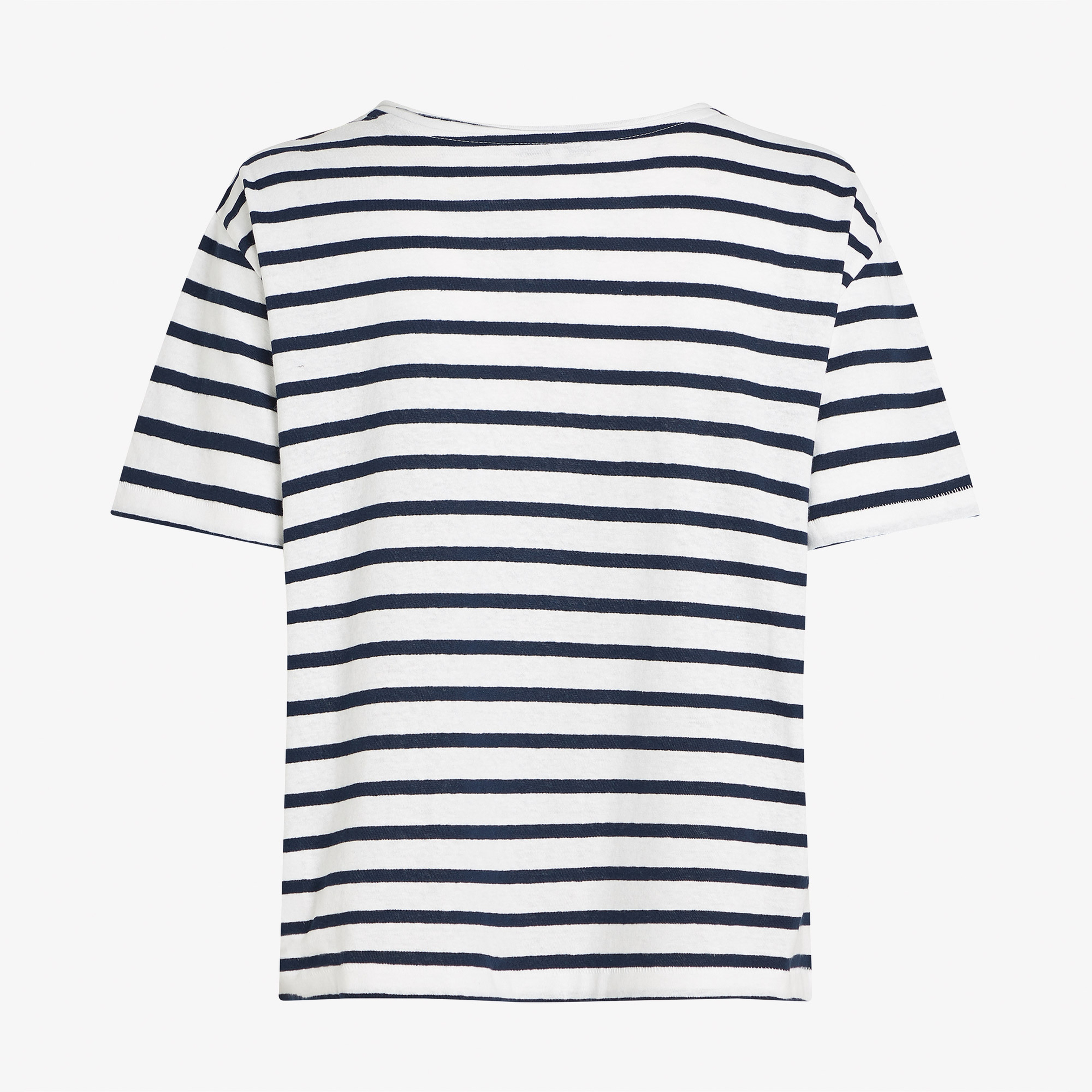 Tommy Hilfiger Modern Co Linen C-Nk Kadın Mavi T-Shirt