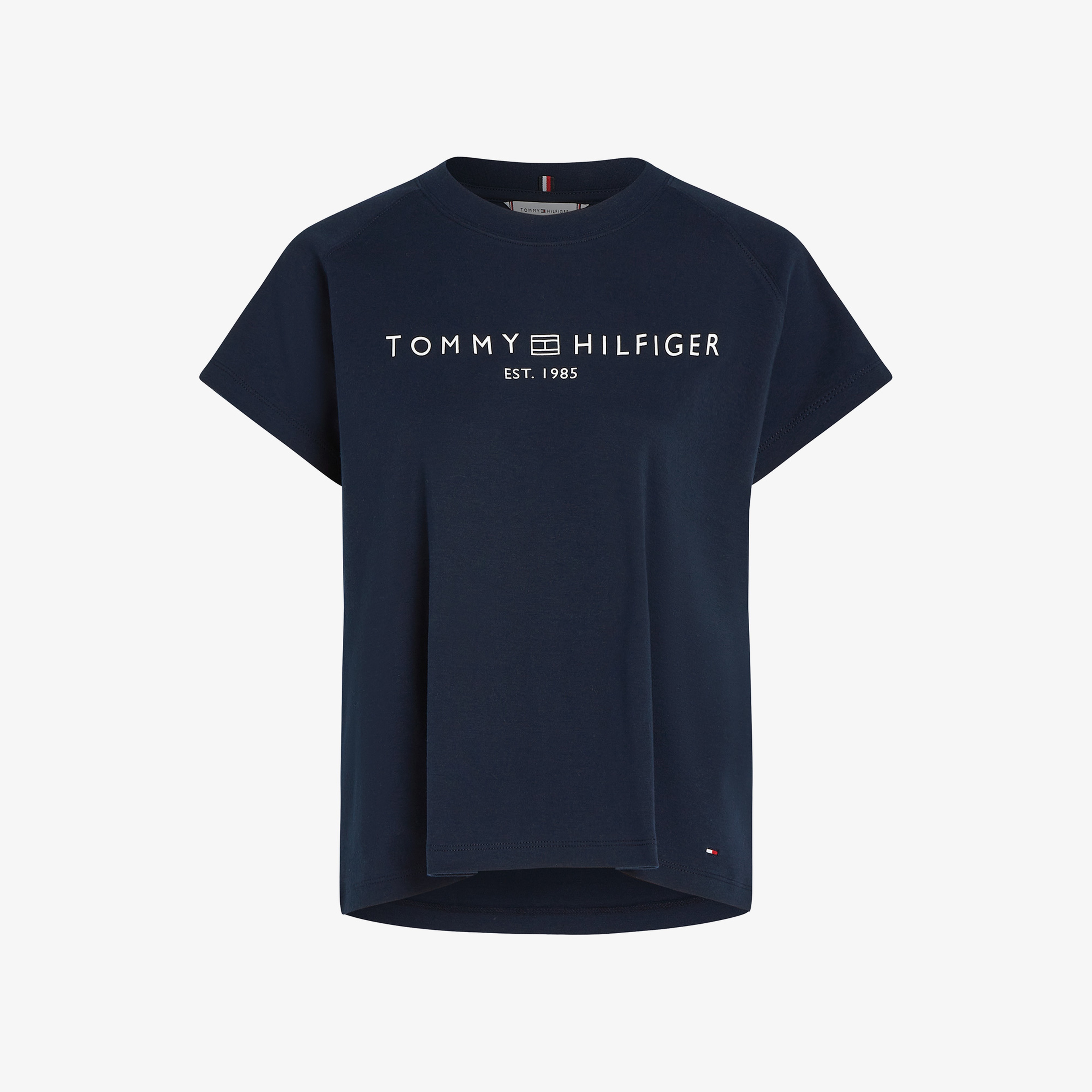 Tommy Hilfiger Mdrn Slv Corp Logo Kadın Lacivert T-Shirt