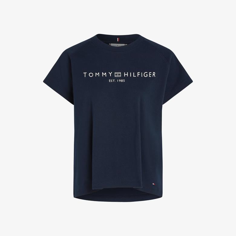 Tommy Hilfiger Mdrn Slv Corp Logo Kadın Lacivert T-Shirt