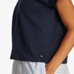 Tommy Hilfiger Mdrn Slv Corp Logo Kadın Lacivert T-Shirt