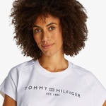 Tommy Hilfiger Mdrn Slv Corp Logo Kadın Beyaz T-Shirt