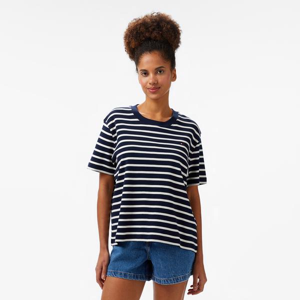 Tommy Hilfiger Relax Modern Cody Kadın Mavi T-Shirt