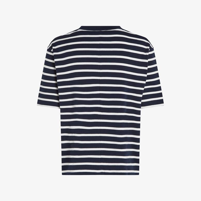 Tommy Hilfiger Relax Modern Cody Kadın Mavi T-Shirt