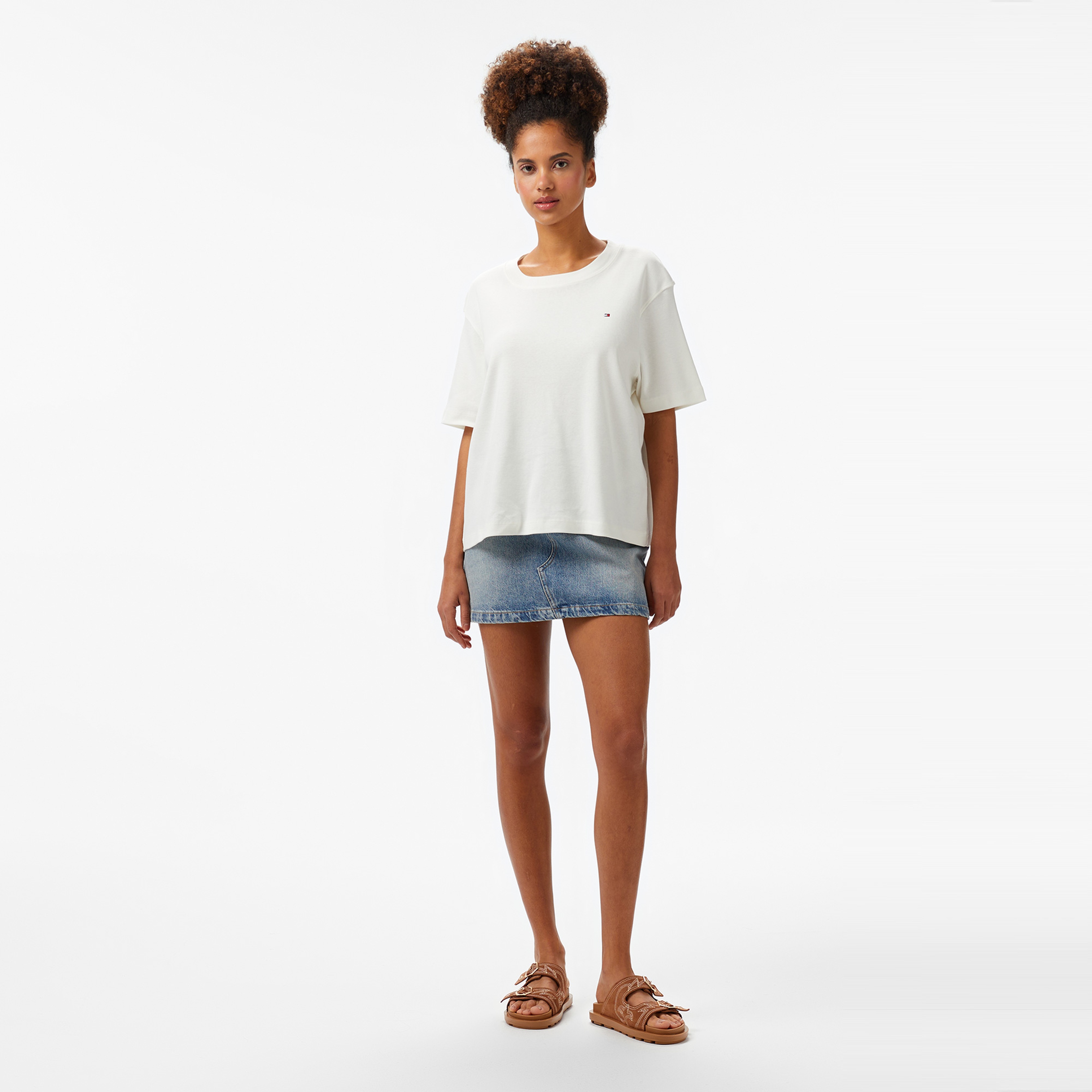 Tommy Hilfiger Relax Modern Cody Kadın Beyaz T-Shirt