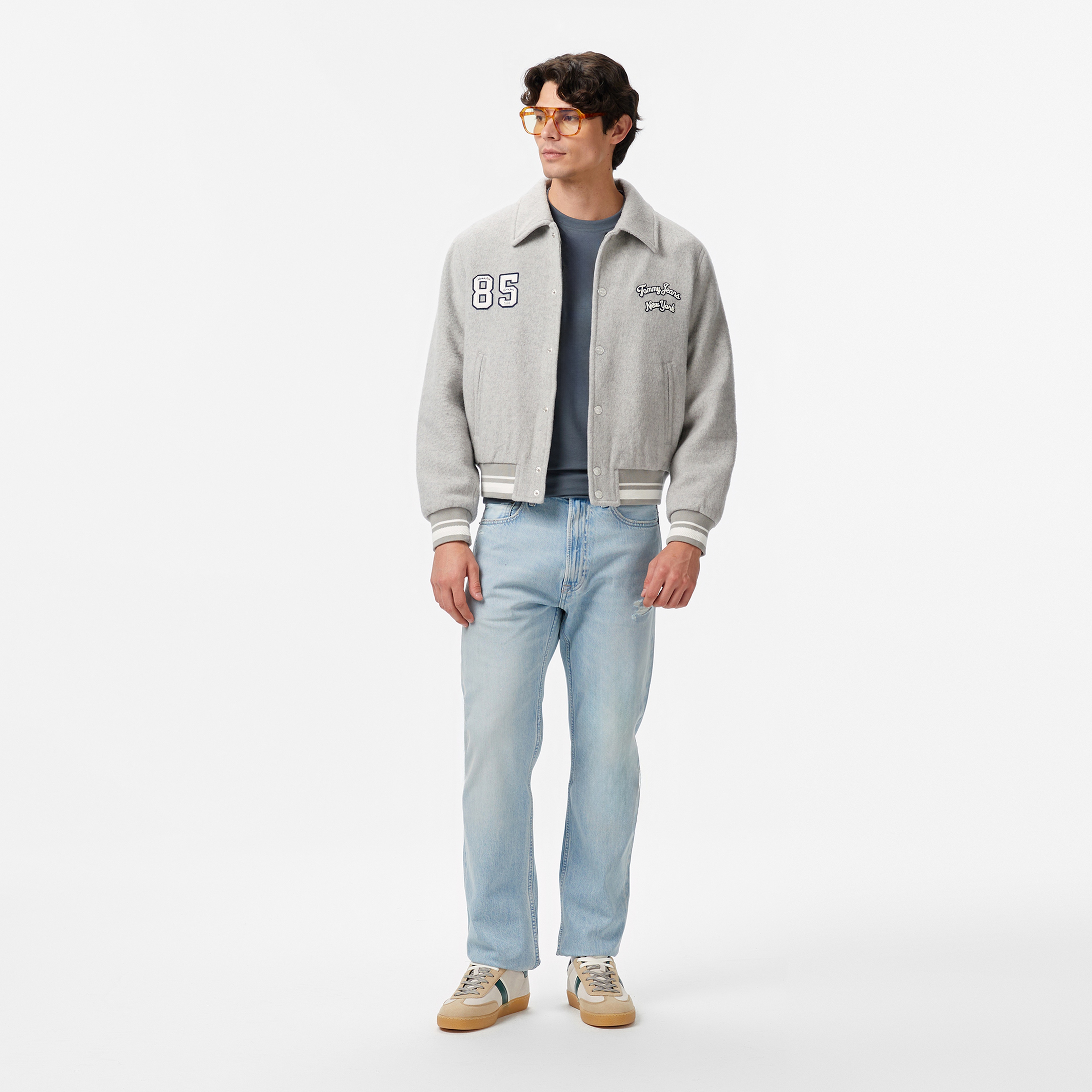 Tommy Hilfiger Erkek Gri Mont