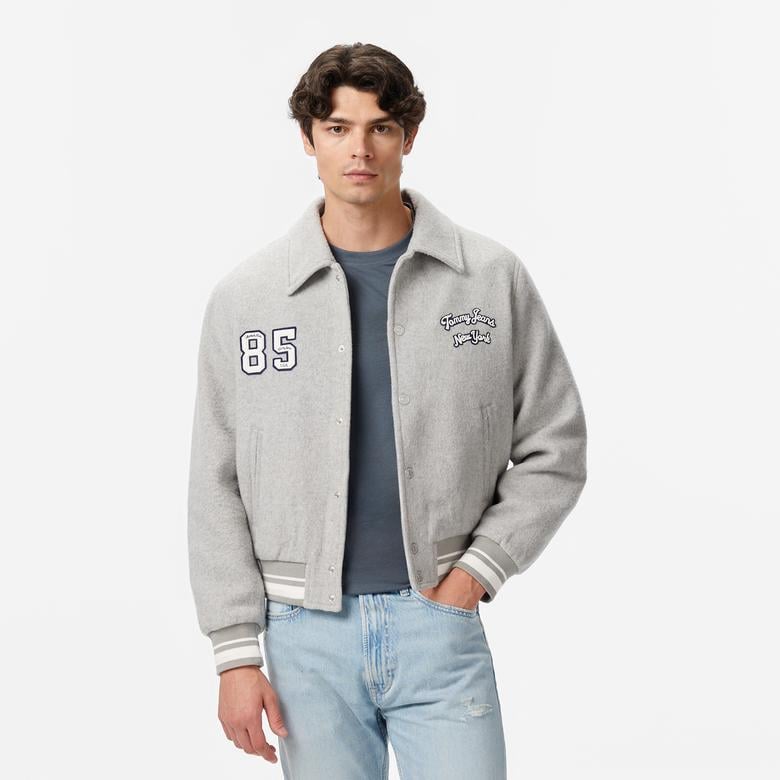 Tommy Hilfiger Erkek Gri Mont