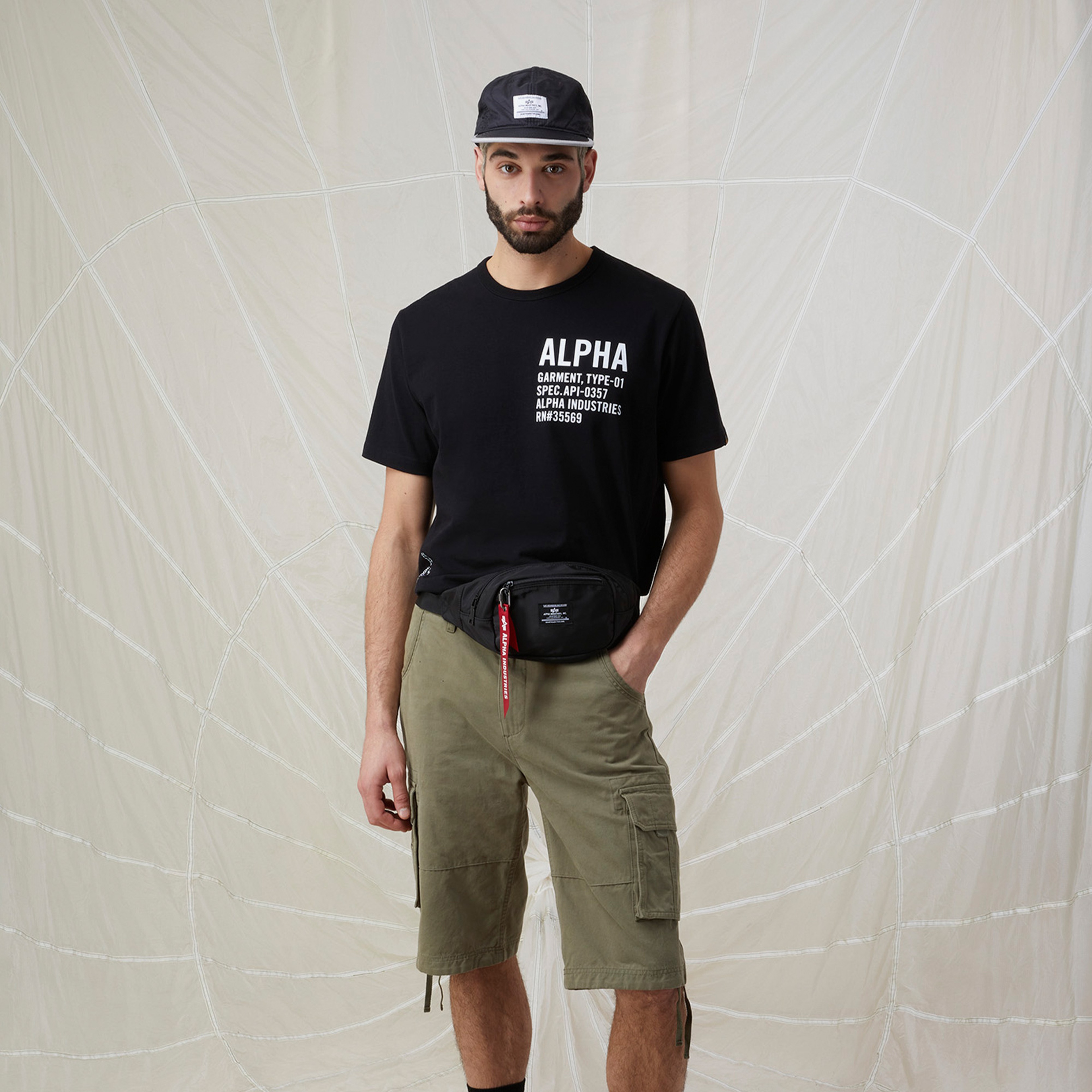 Alpha Industries Crew Erkek Siyah Bel Çantası