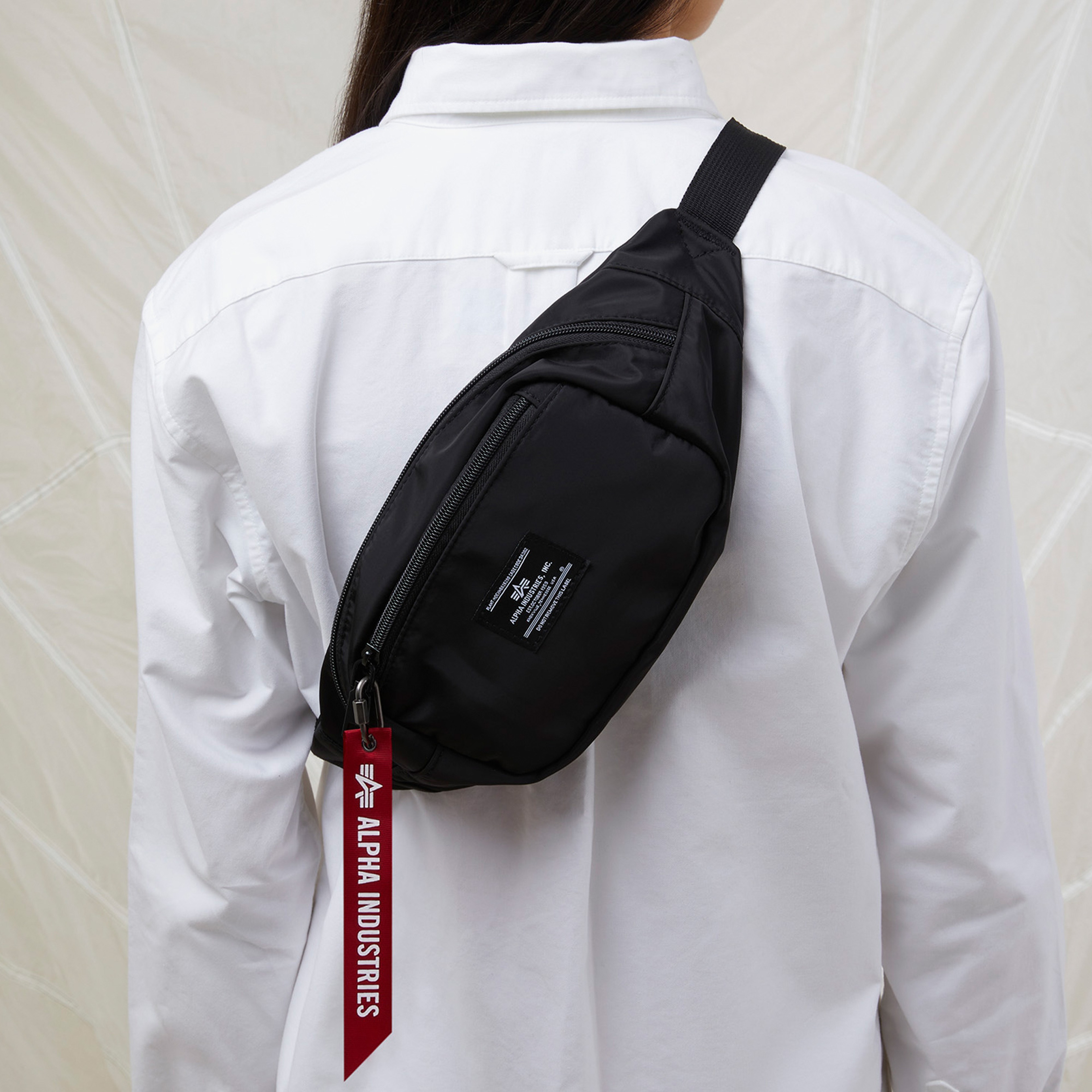 Alpha Industries Crew Erkek Siyah Bel Çantası