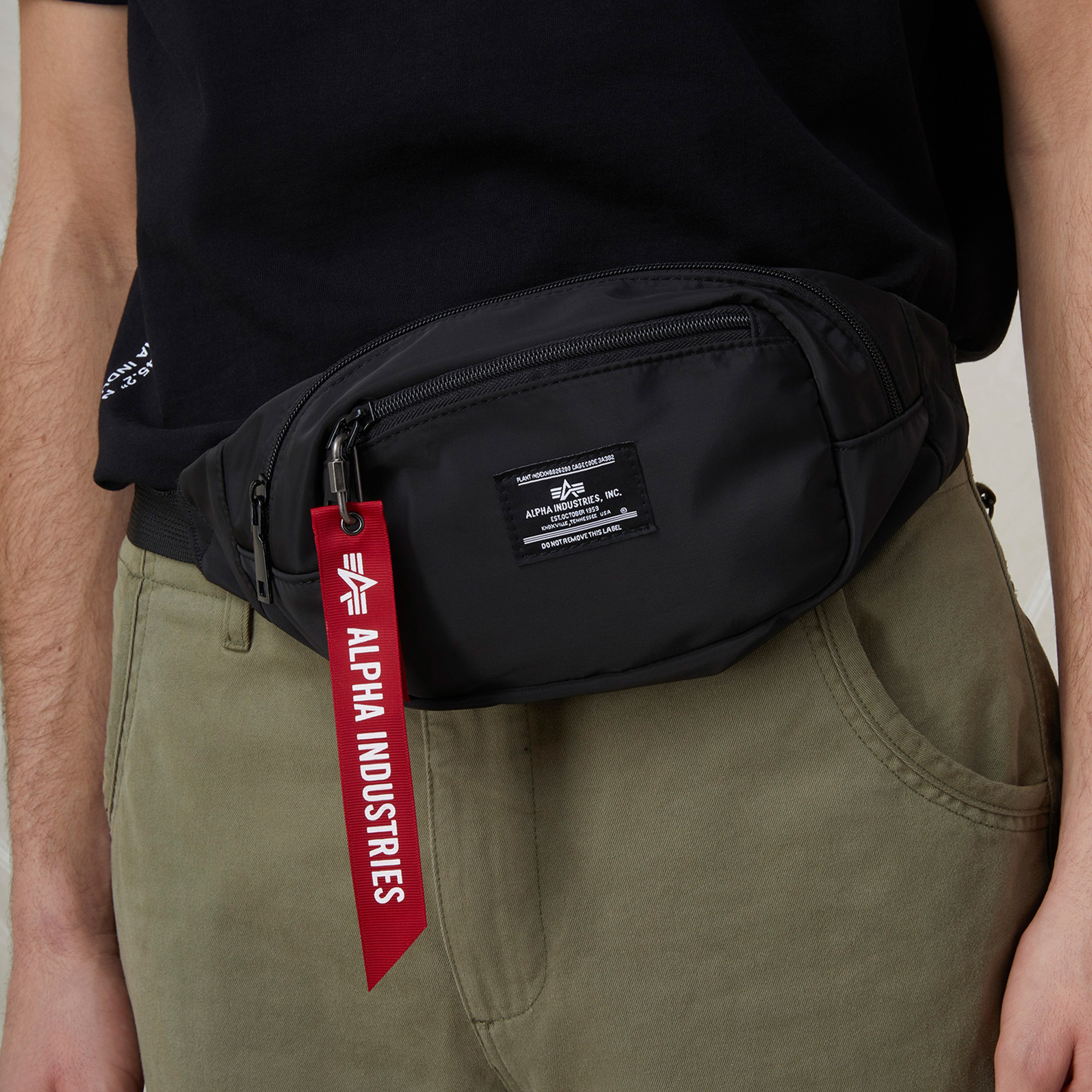 Alpha Industries Crew Erkek Siyah Bel Çantası