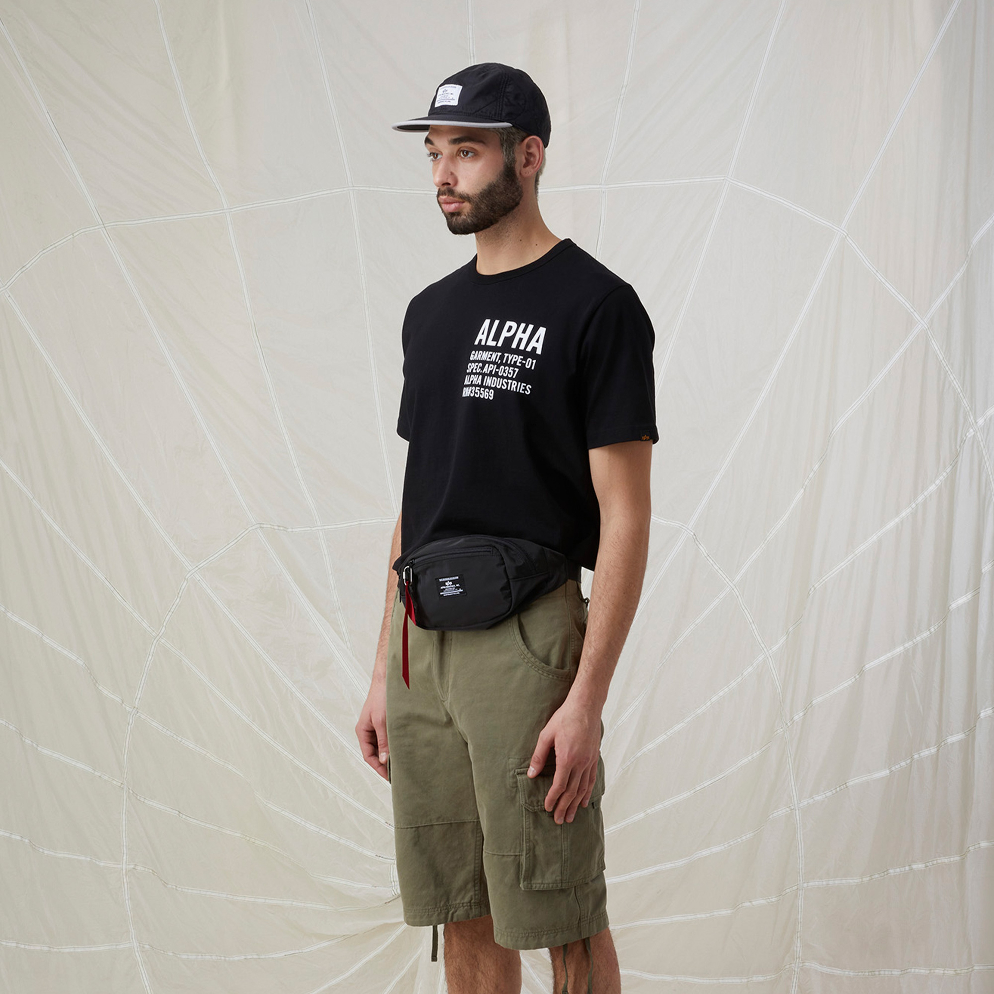 Alpha Industries Crew Erkek Siyah Bel Çantası