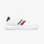 Tommy Hilfiger Light Cupsole Lth Mix Stripes Erkek Beyaz Sneaker