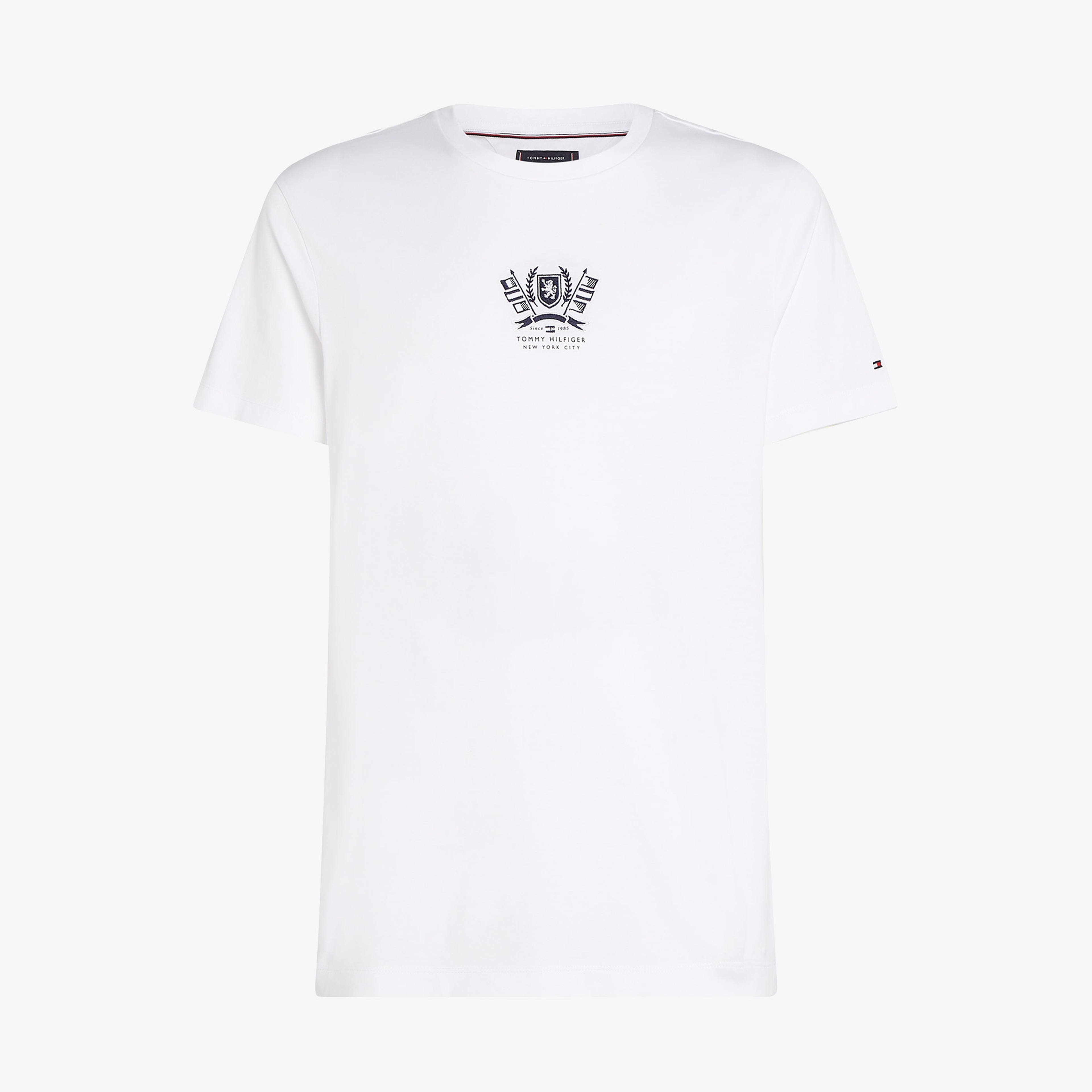 Tommy Hilfiger Crest Embro Erkek Beyaz T-Shirt