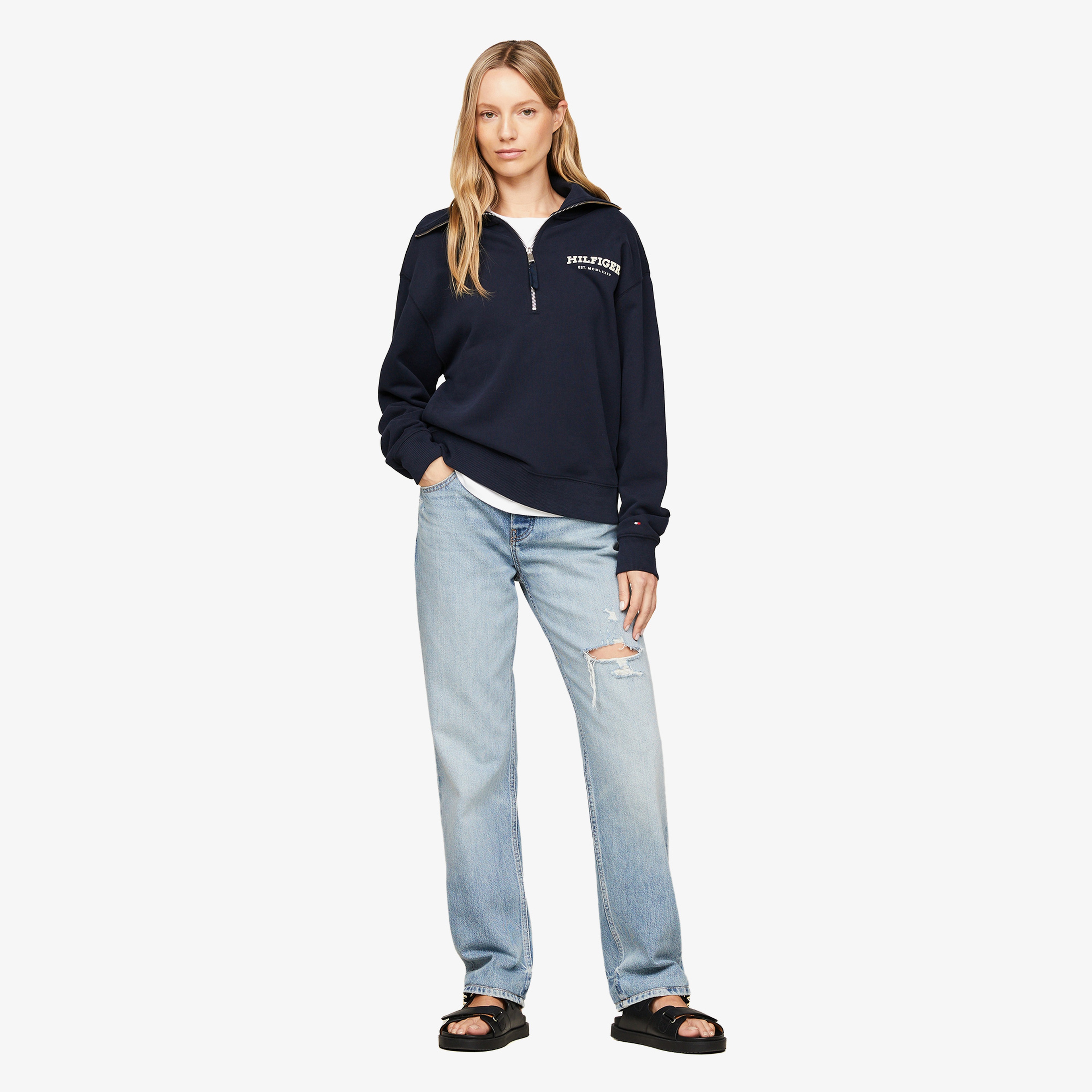 Tommy Hilfiger Kadın Mavi Pantolon